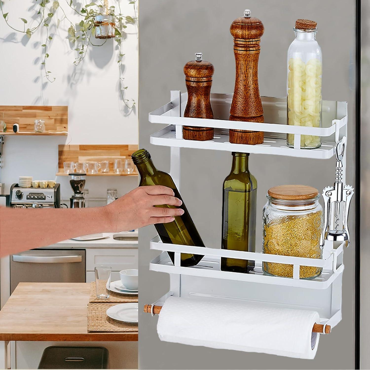 Estante Magnético para Especias PTAEXCEL Blanco 36.8x30x11.7cm