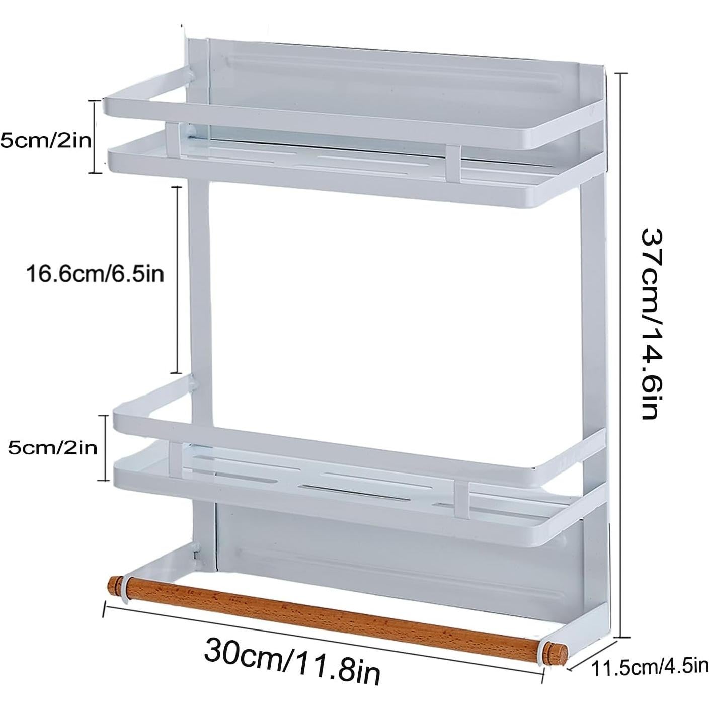 Estante Magnético para Especias PTAEXCEL Blanco 36.8x30x11.7cm