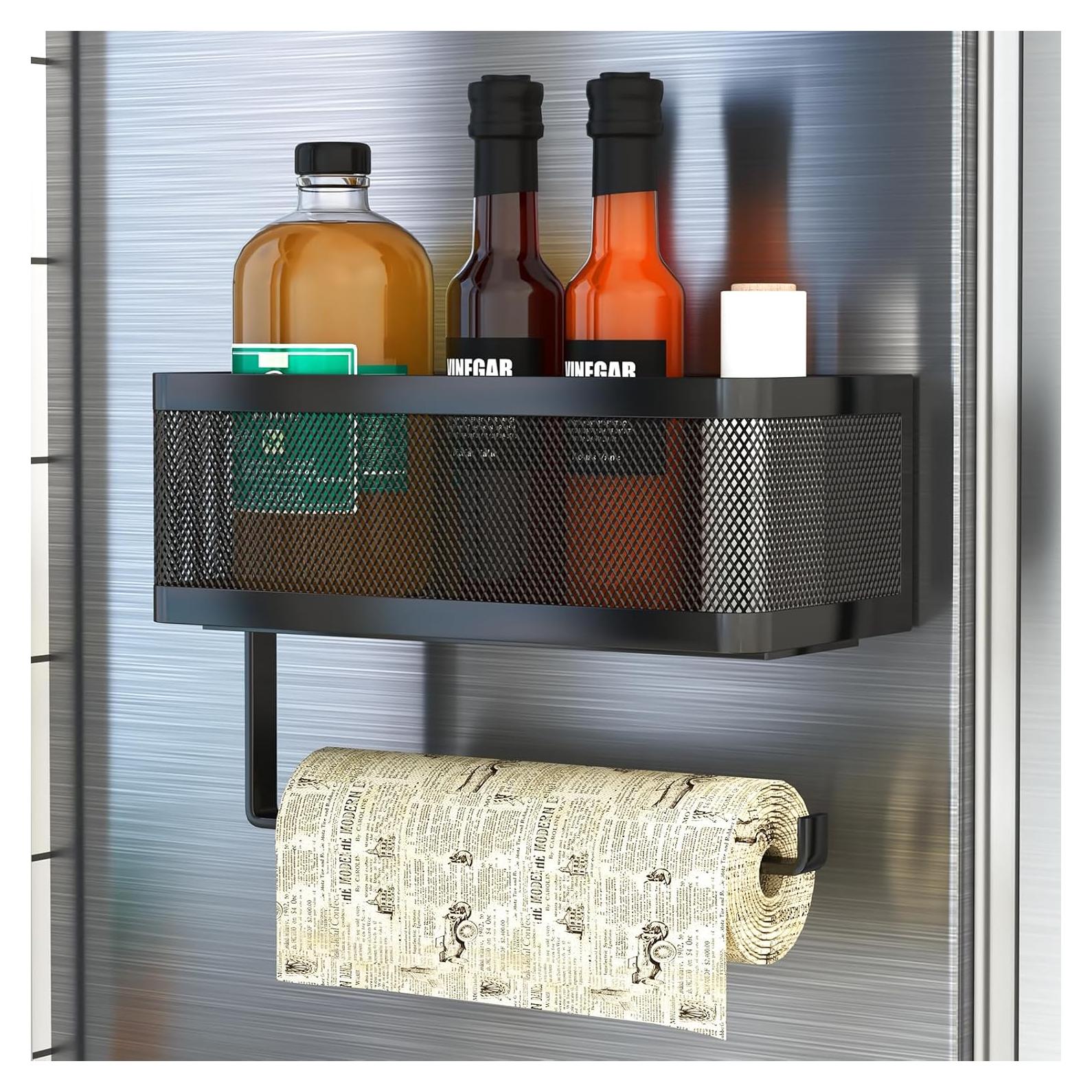 Soporte Magnético Fuerte WOCUBEHOME 2 en 1 para Especias y Papel Toalla