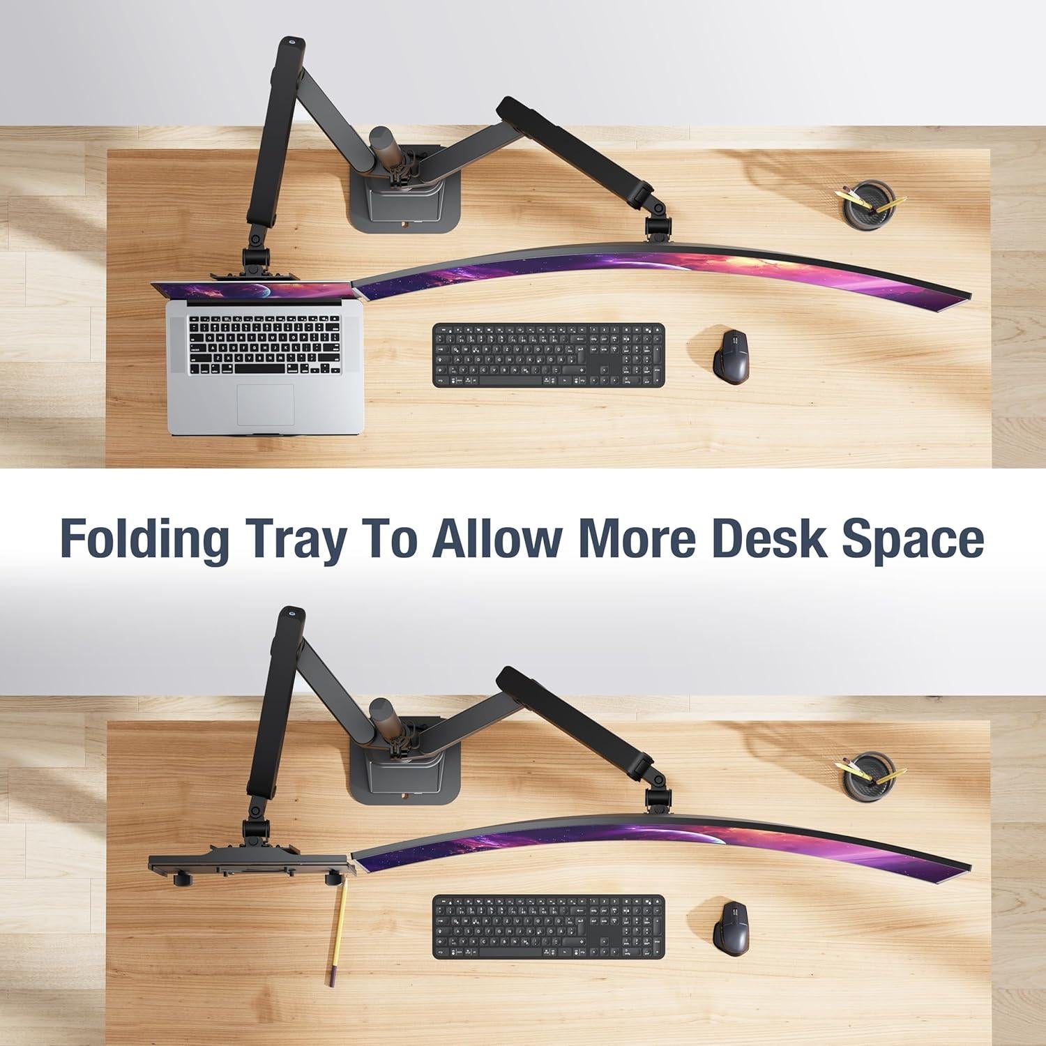 Soporte para Laptop y Doble Monitor AVLT DM113-1 Negro 12kg