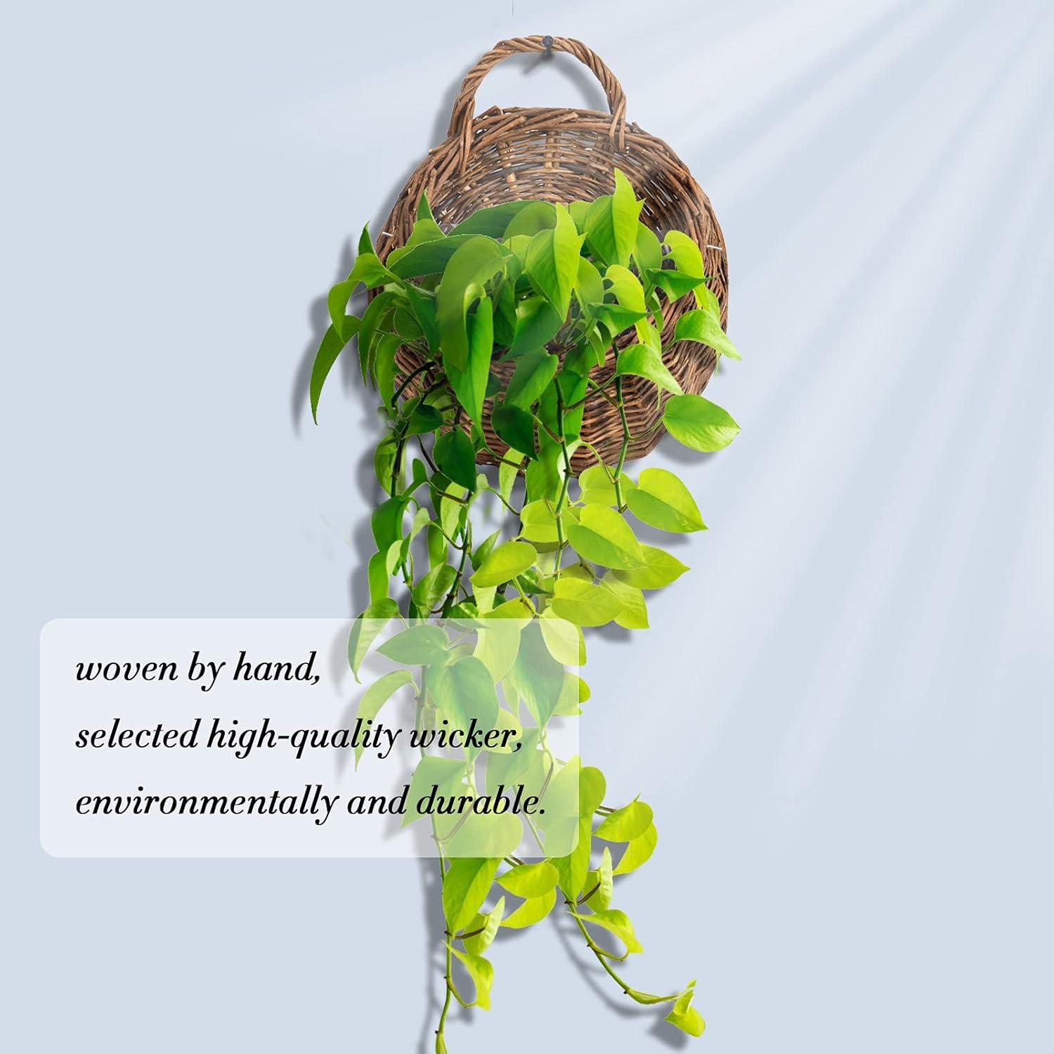 Cesta Colgante Tejida a Mano Swiftrans Mimbre Natural S