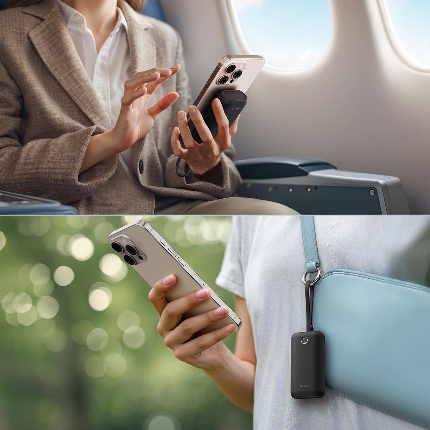 iWALK Mini Cargador Portátil 10,000mAh 22.5W USB-C Negro