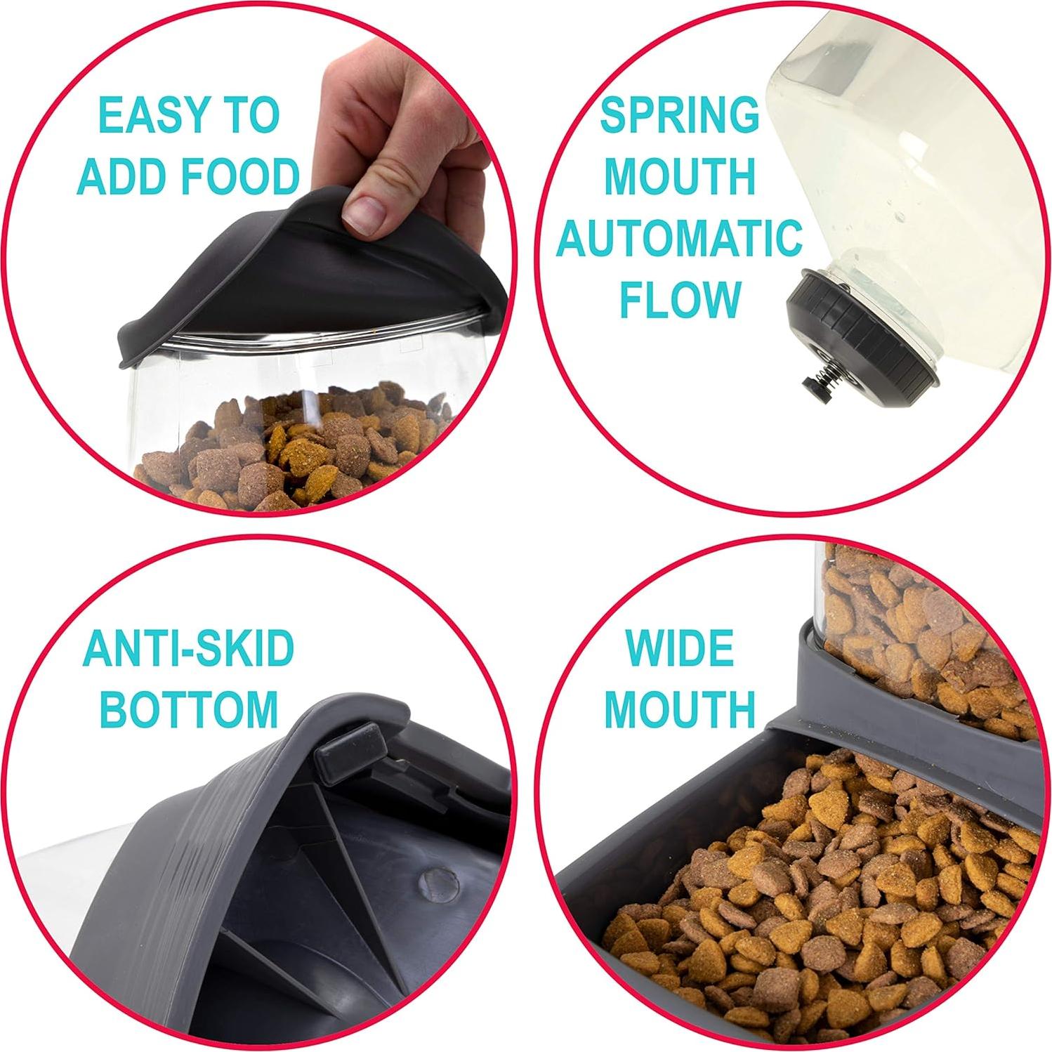 Comedero y Bebedero Gravitacional Sport Pet Pequeño 2L Agua 2.4L