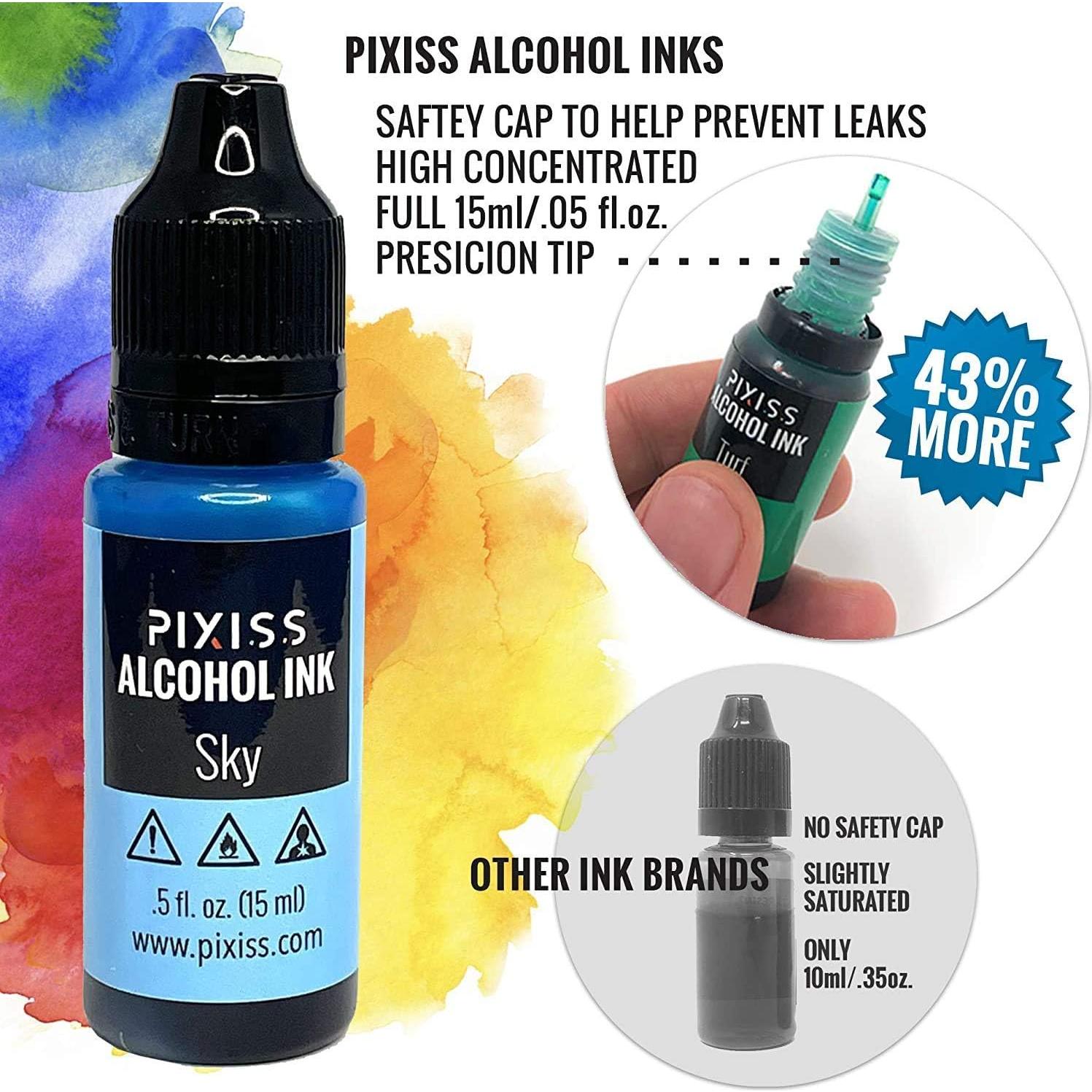 Juego de Tintas de Alcohol Pixiss - 5 Tonos Marrones 15ml
