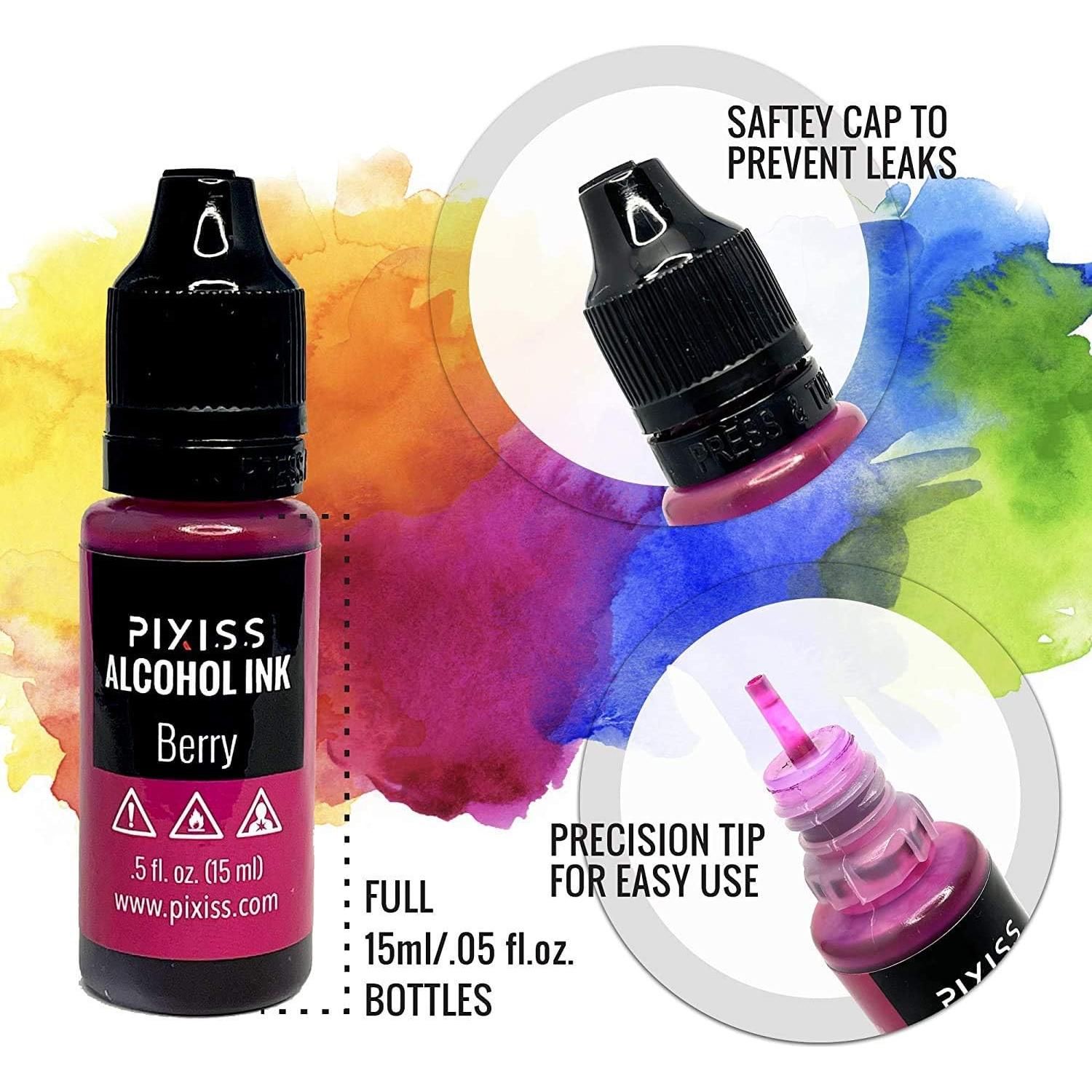 Juego de Tintas de Alcohol Pixiss - 5 Tonos Marrones 15ml