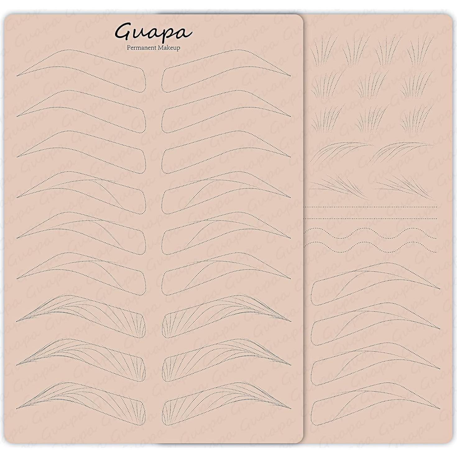 Piel de Práctica Microblading Guapa Doble Cara Rosa 21x14.5cm