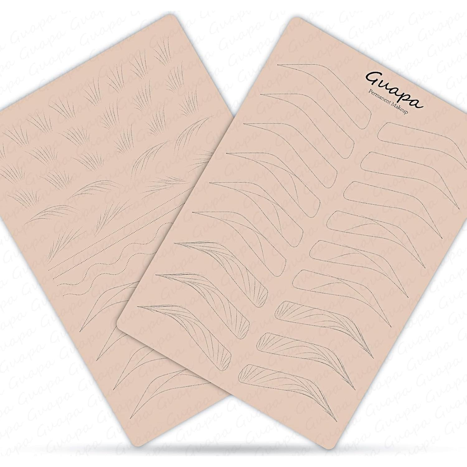 Piel de Práctica Microblading Guapa Doble Cara Rosa 21x14.5cm