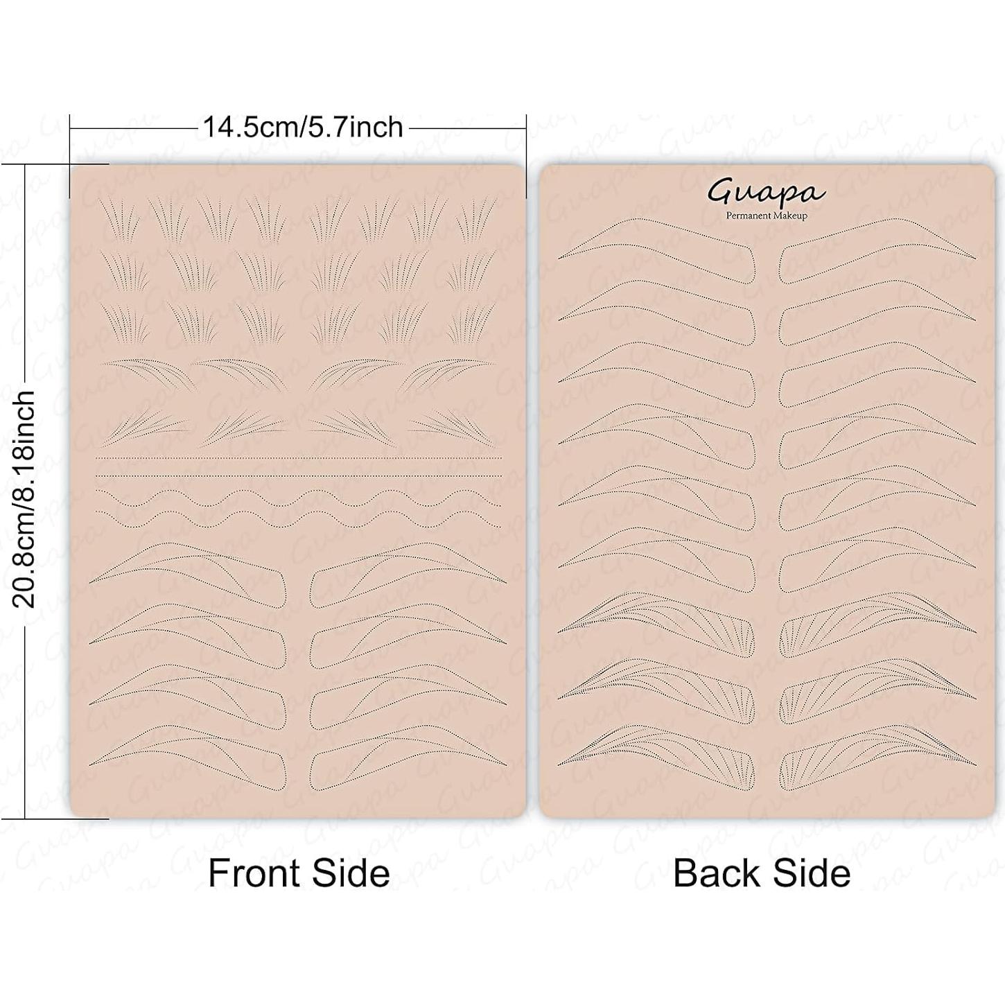 Piel de Práctica Microblading Guapa Doble Cara Rosa 21x14.5cm
