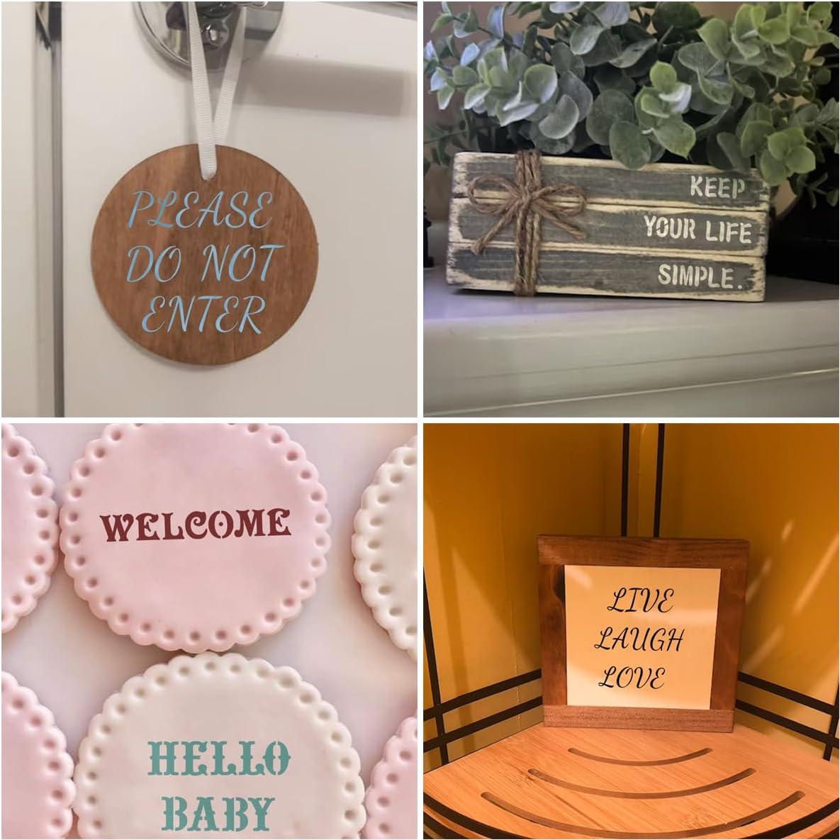 Plantillas de Letras y Números XANGEY - 22 Piezas 16x14 cm