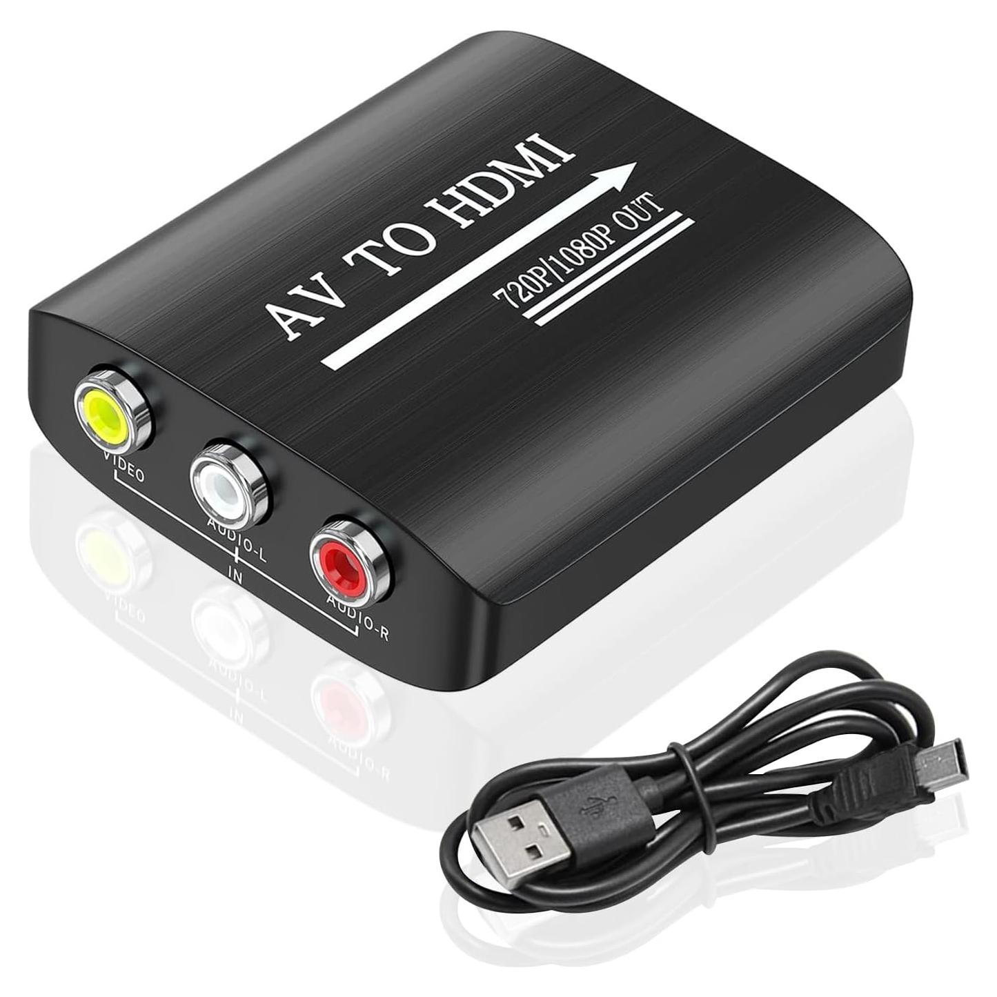 Convertidor RCA a HDMI LBSC 1080p Plug & Play AV a Digital