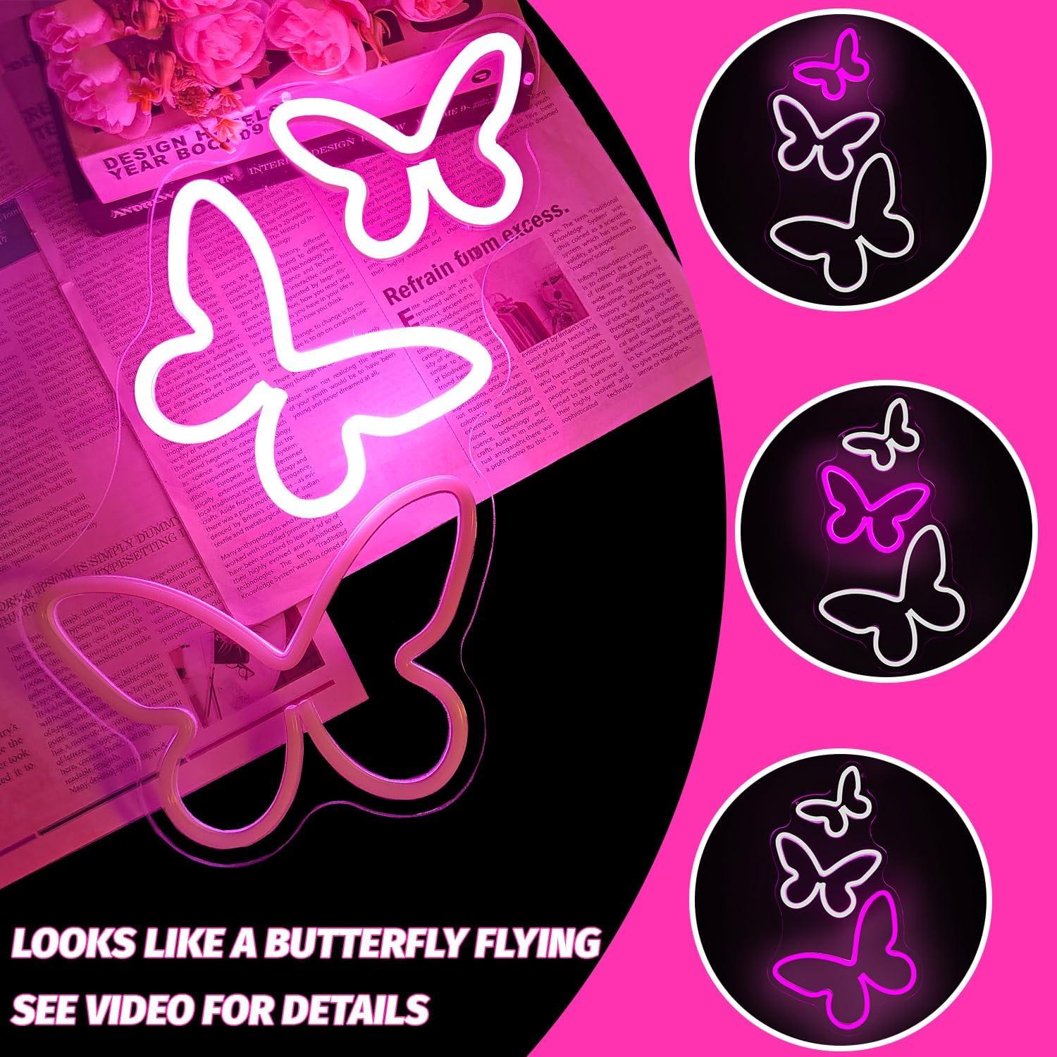 Luz de Neón Mariposa Regulable Dpaint 34.69x30cm LED