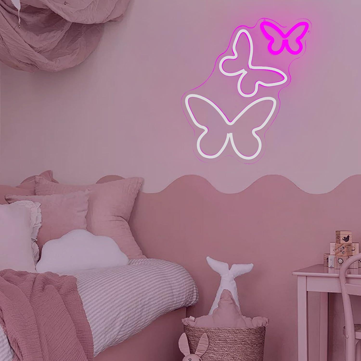 Luz de Neón Mariposa Regulable Dpaint 34.69x30cm LED