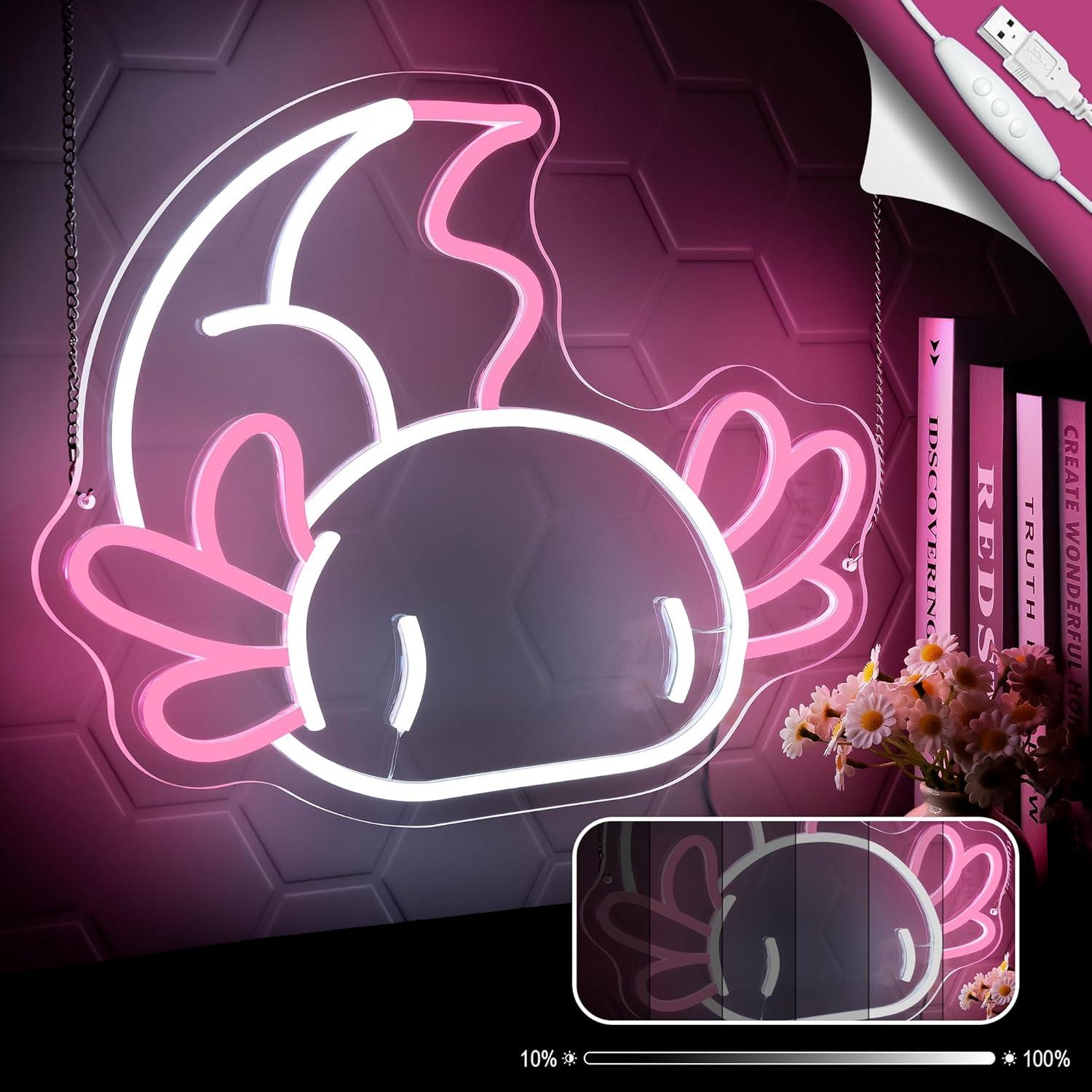 Luz de Neón Axolote Lcneond 40.64x32.54 cm Dimmable