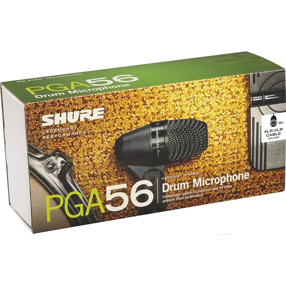 Micrófono Dinámico Shure PGA56 Cardioide para Batería 408g