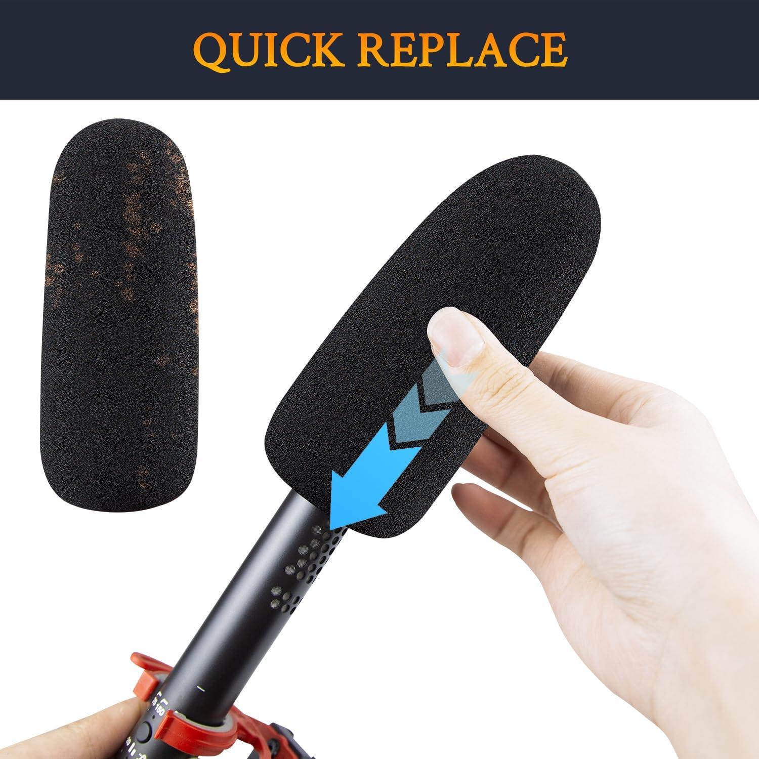 Filtros Pop para Micrófonos SOULWIT - 2 Piezas Espuma Negra