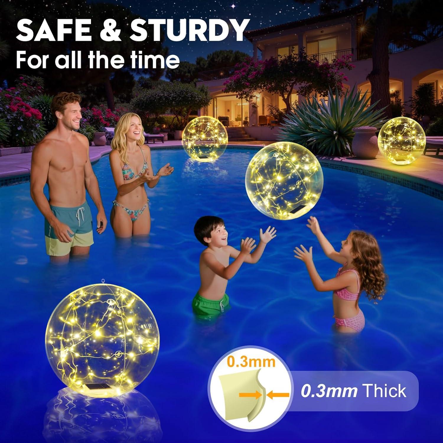 Luces Flotantes Solares Askyli 15" para Piscina IP68