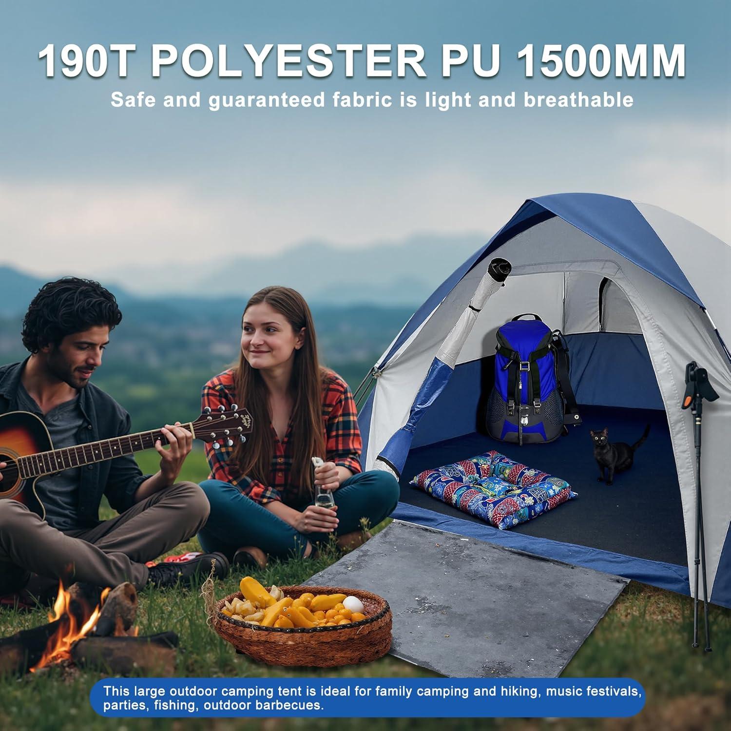 Tienda de Camping Domo XL 4 Personas Impermeable XL