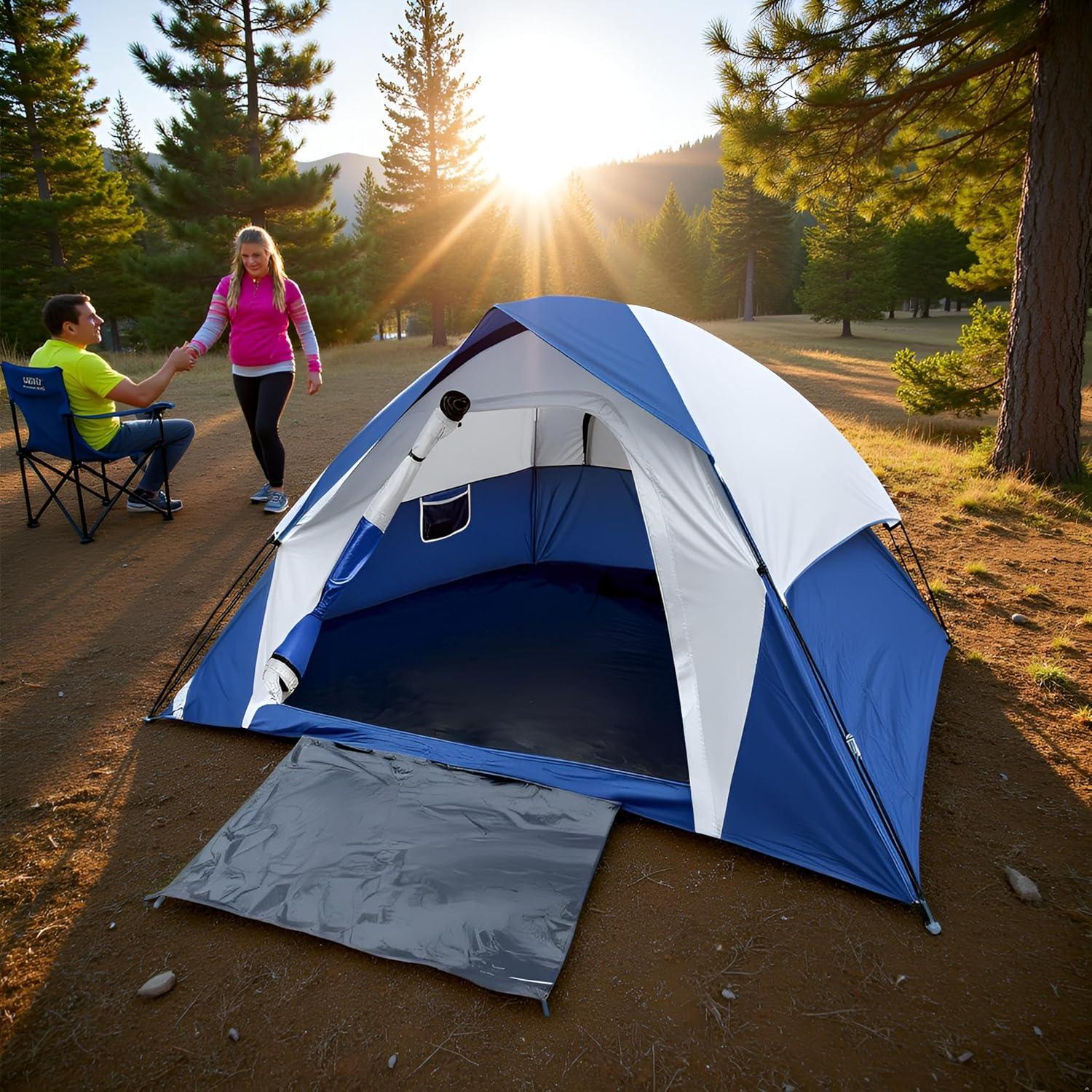 Tienda de Camping Domo XL 4 Personas Impermeable XL