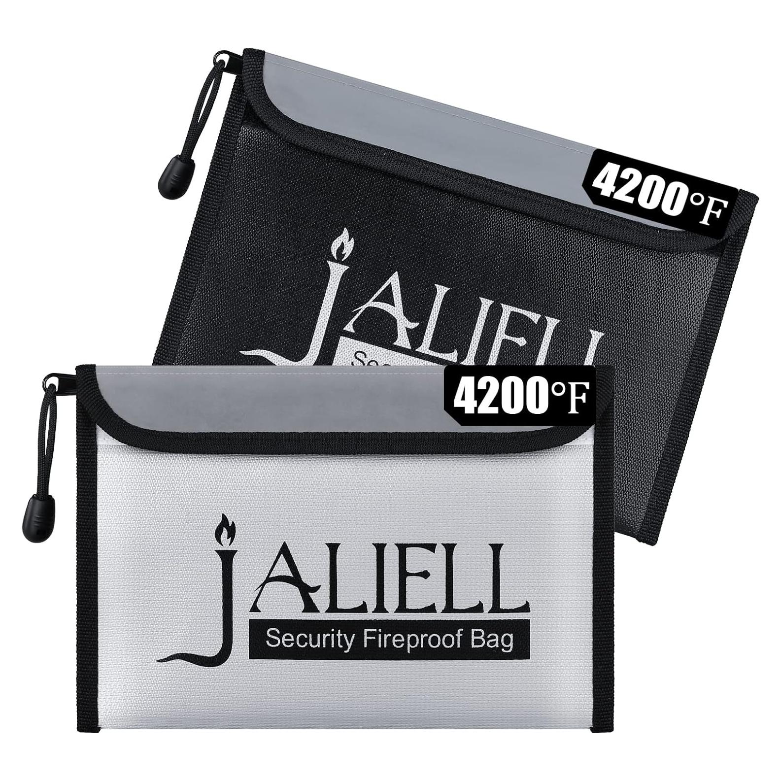 Paquete de 2 Bolsas a Prueba de Fuego JALIELL 24x16cm