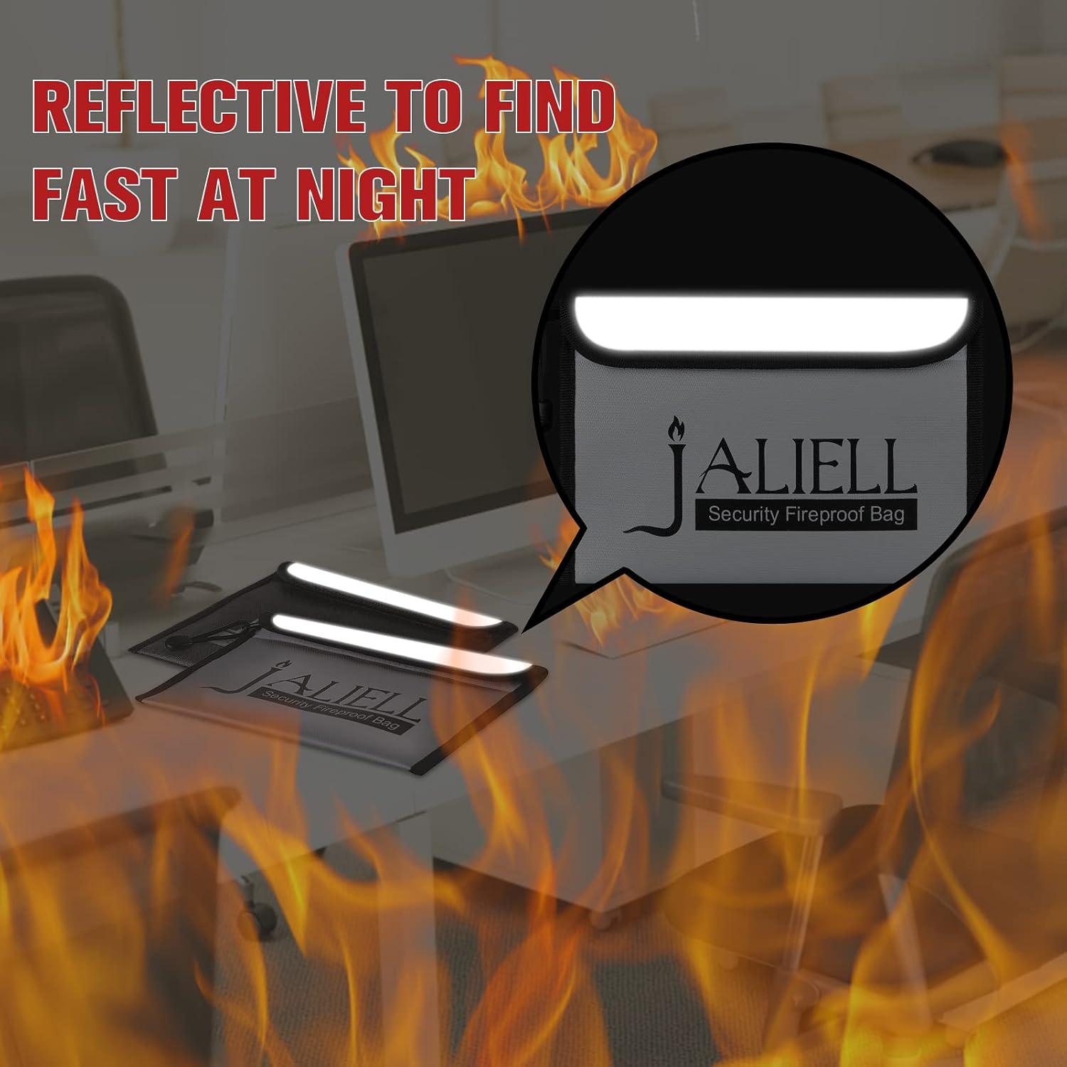 Paquete de 2 Bolsas a Prueba de Fuego JALIELL 24x16cm
