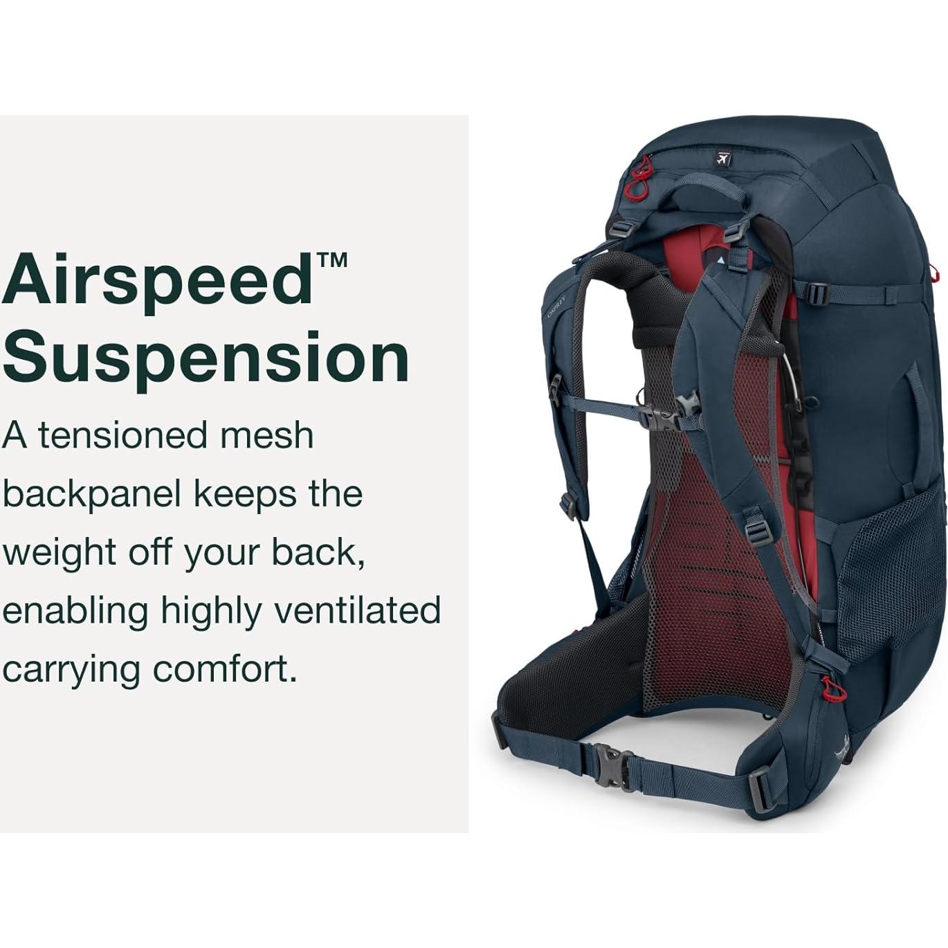 Mochila de Viaje Osprey Farpoint Trek 55L Hombre Negro