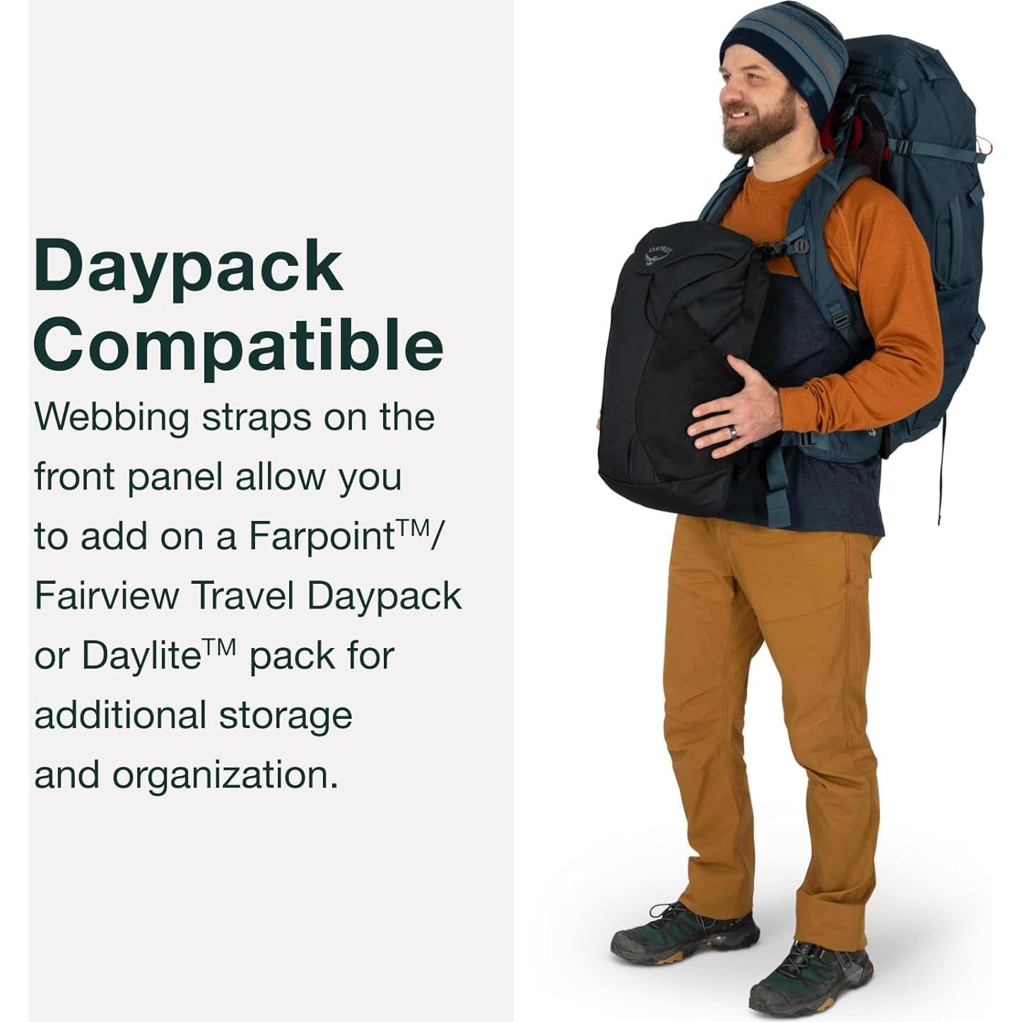 Mochila de Viaje Osprey Farpoint Trek 55L Hombre Negro