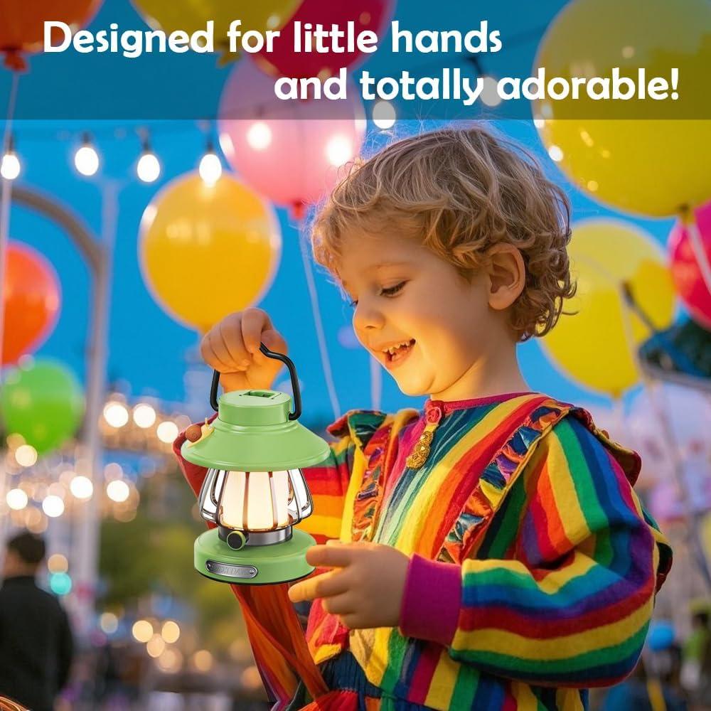 Linterna de Camping para Niños GDSZBYSM Verde Recargable