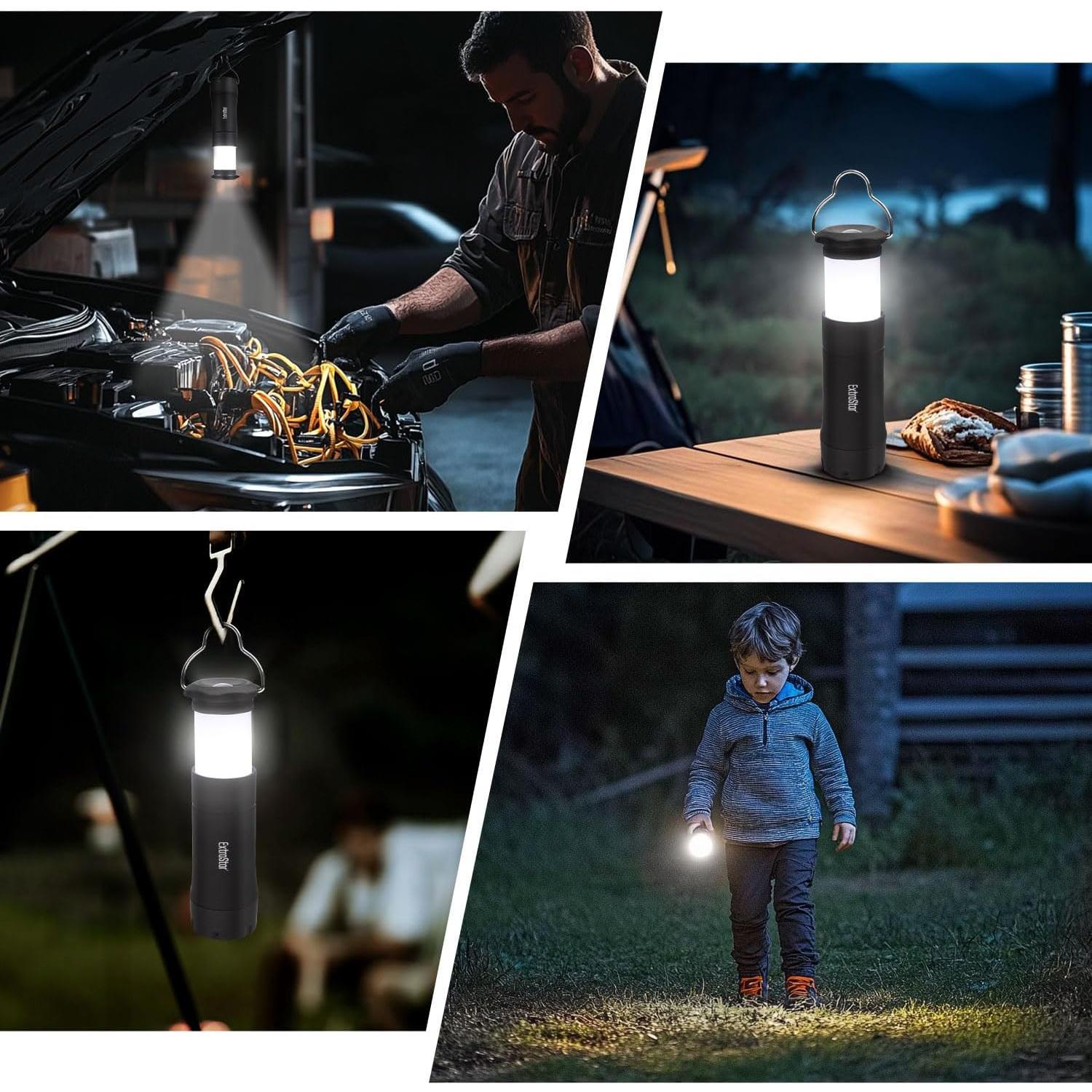 Lámparas de Camping LED EXTRASTAR 2-en-1, 35 Lúmenes, IPX2