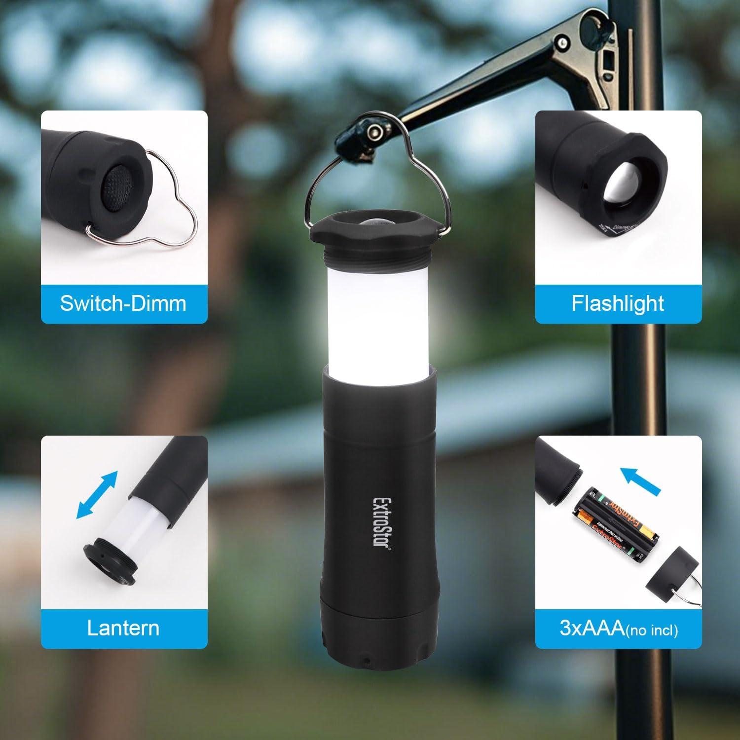 Lámparas de Camping LED EXTRASTAR 2-en-1, 35 Lúmenes, IPX2