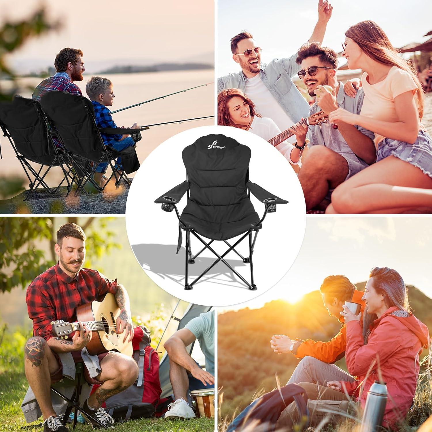 Silla de Camping Plegable Sportneer con Respaldo Ajustable