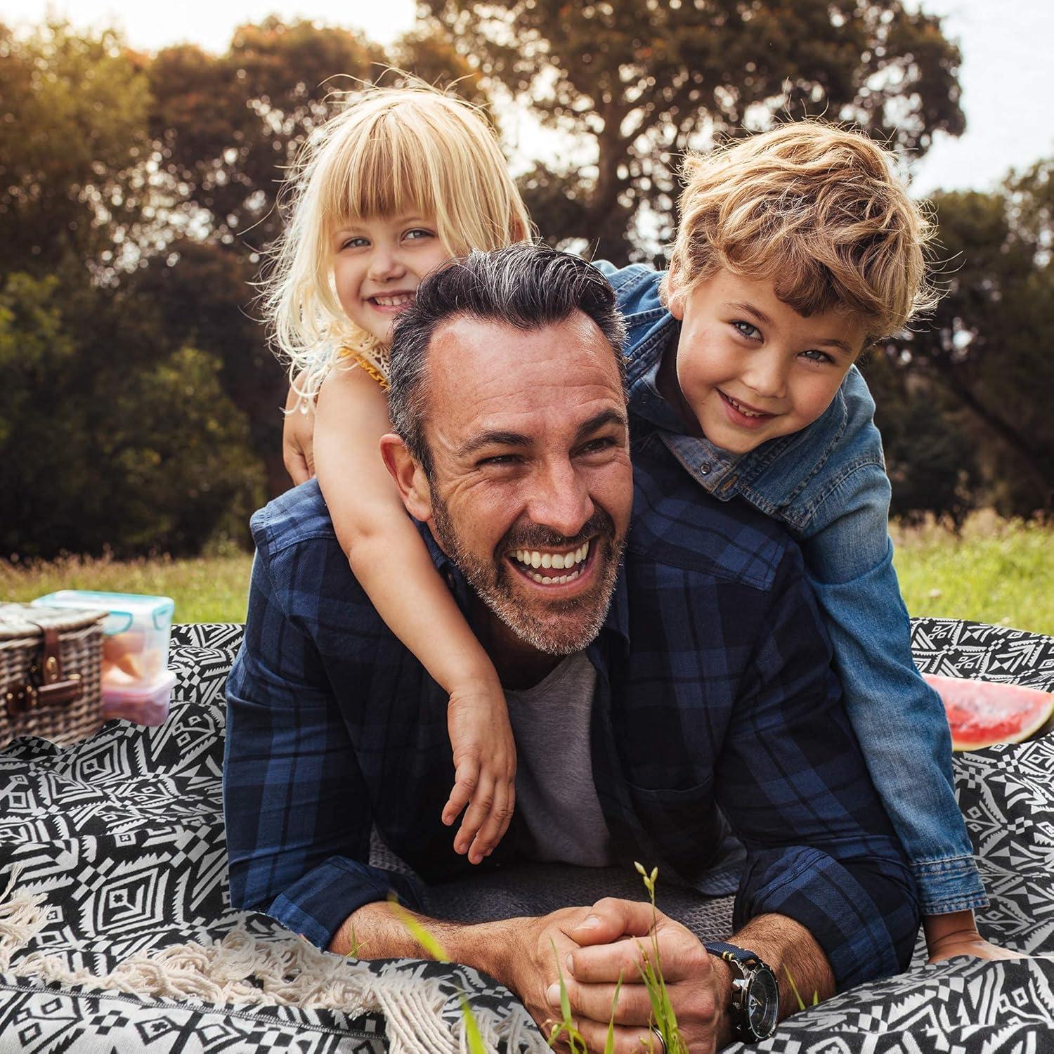 Hamaca Portátil Extra Grande ROOITY Algodón Negro/Blanco 204 kg