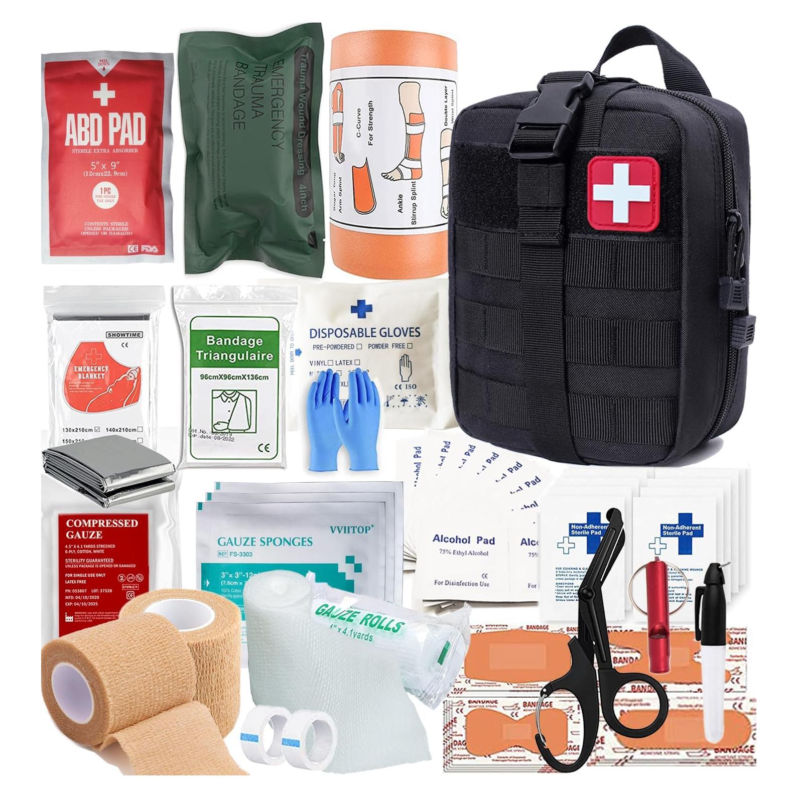 Kit de Trauma IFAK Vviitop para Primeros Auxilios - Negro