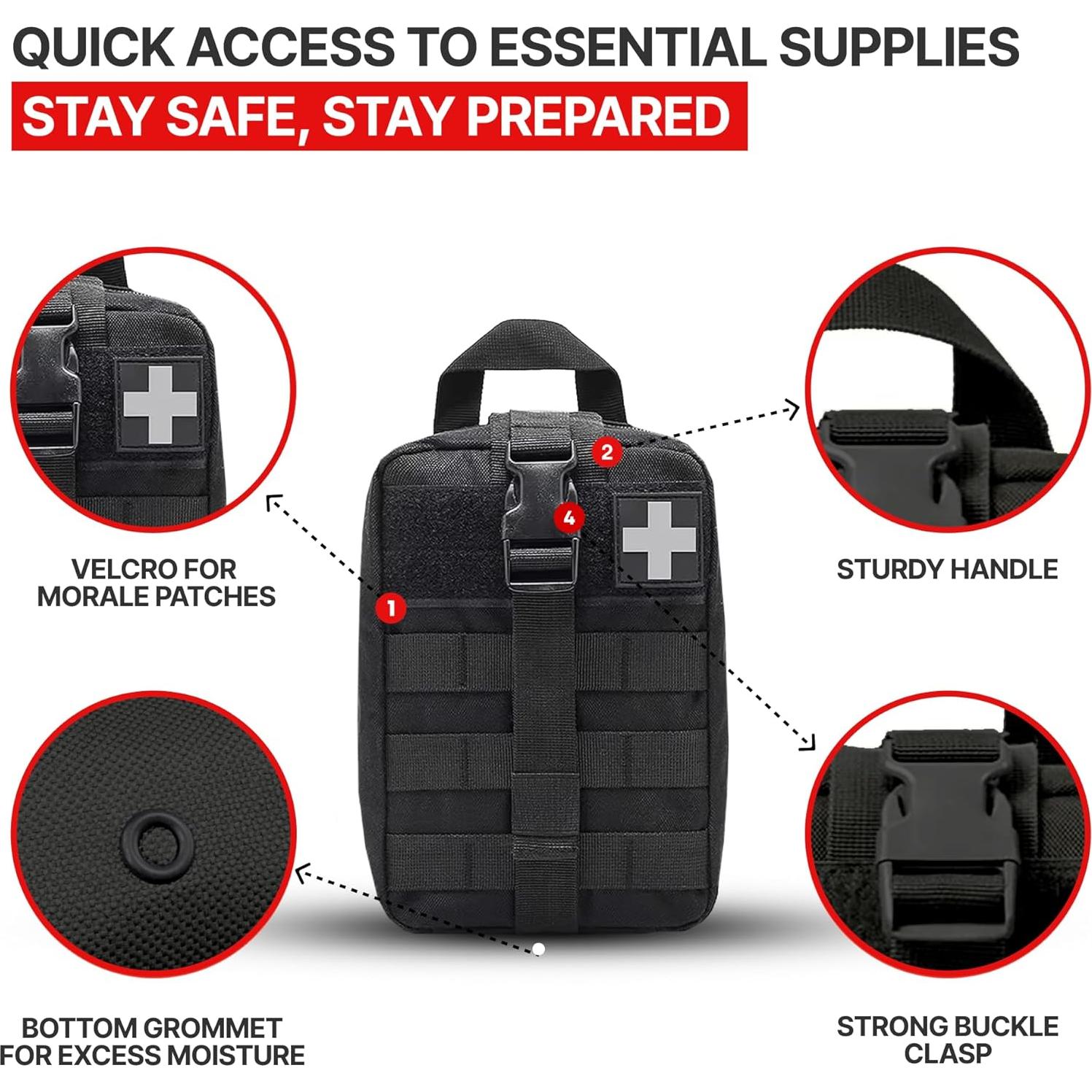 Bolsa Médica Táctica Orca Tactical IFAK Rip Away Negra