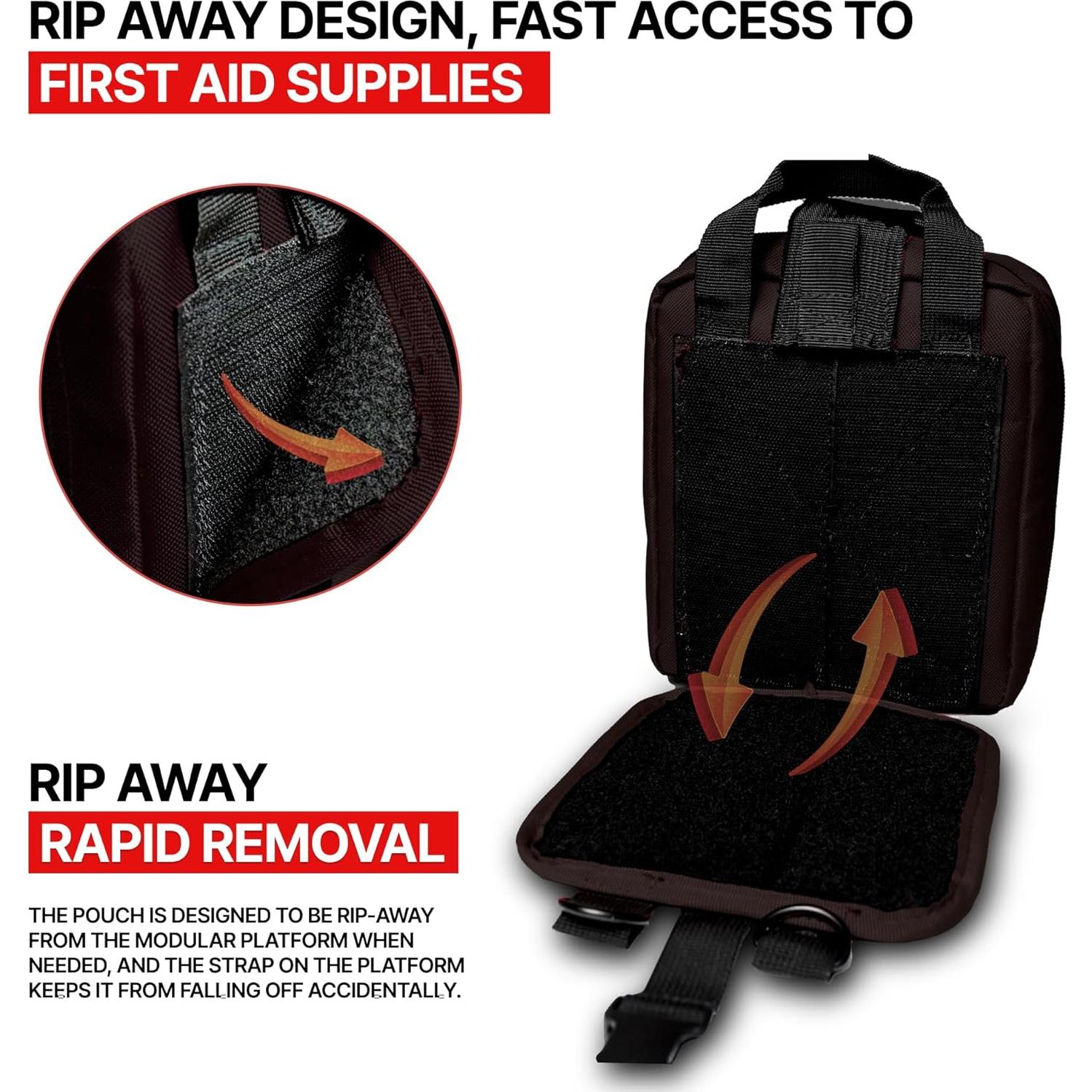 Bolsa Médica Táctica Orca Tactical IFAK Rip Away Negra