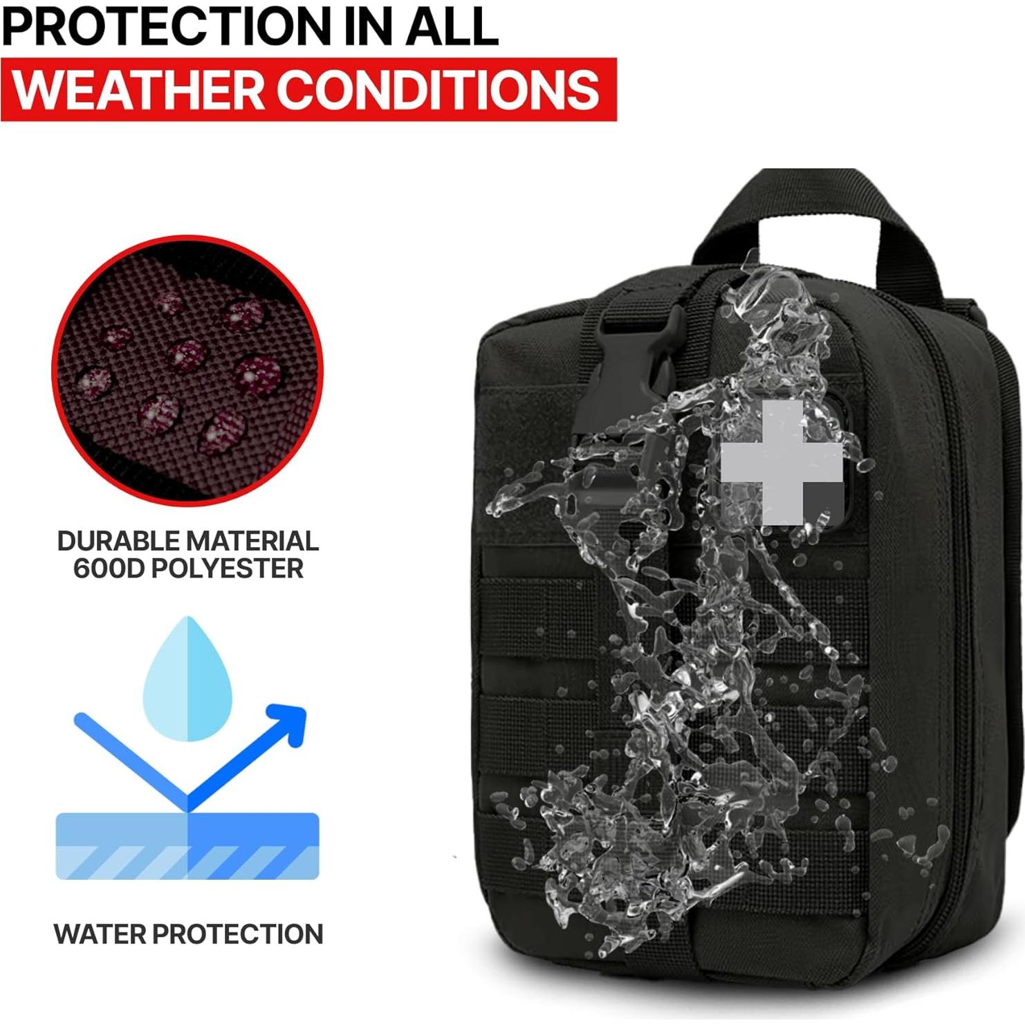 Bolsa Médica Táctica Orca Tactical IFAK Rip Away Negra