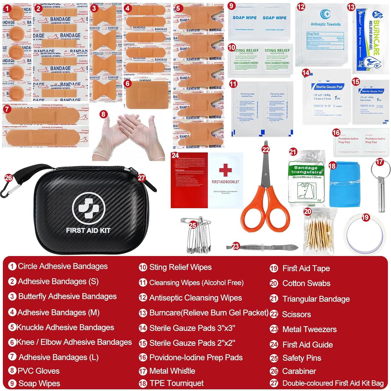 Kit de Primeros Auxilios WATPYHD 185 Piezas Impermeable