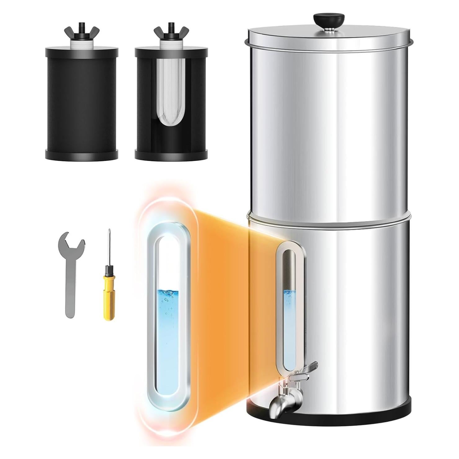 Purificador de Agua Purewell PW-8775 1.5Gal Acero Inoxidable 3 Etapas