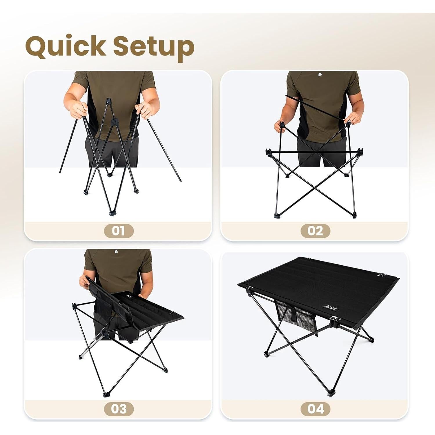 Mesa de Camping Plegable ONETIGRIS CAMPMATE 1.3 kg 30 kg