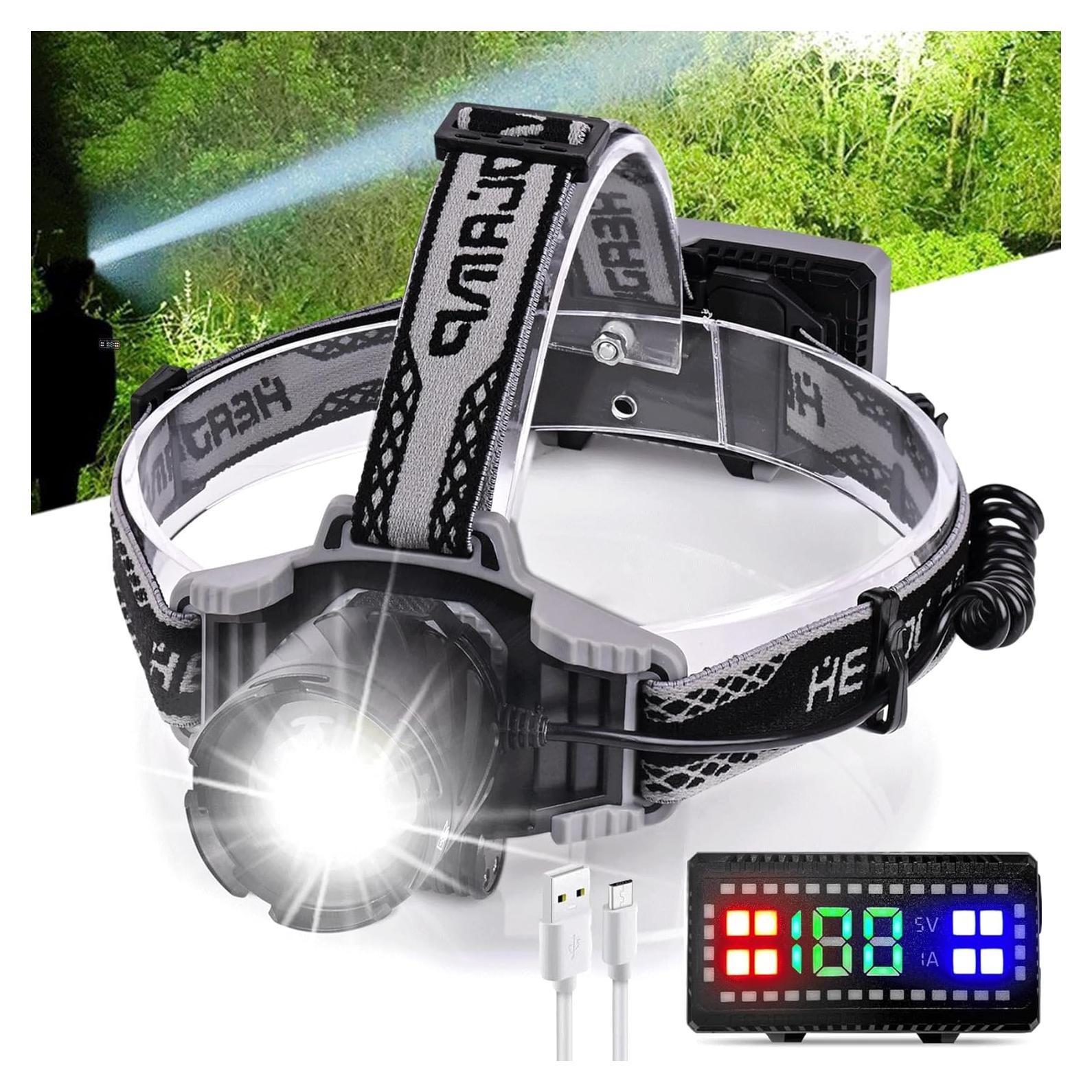 Linterna Frontal LED Aikertec XHP99 3000 Lúmenes Recargable