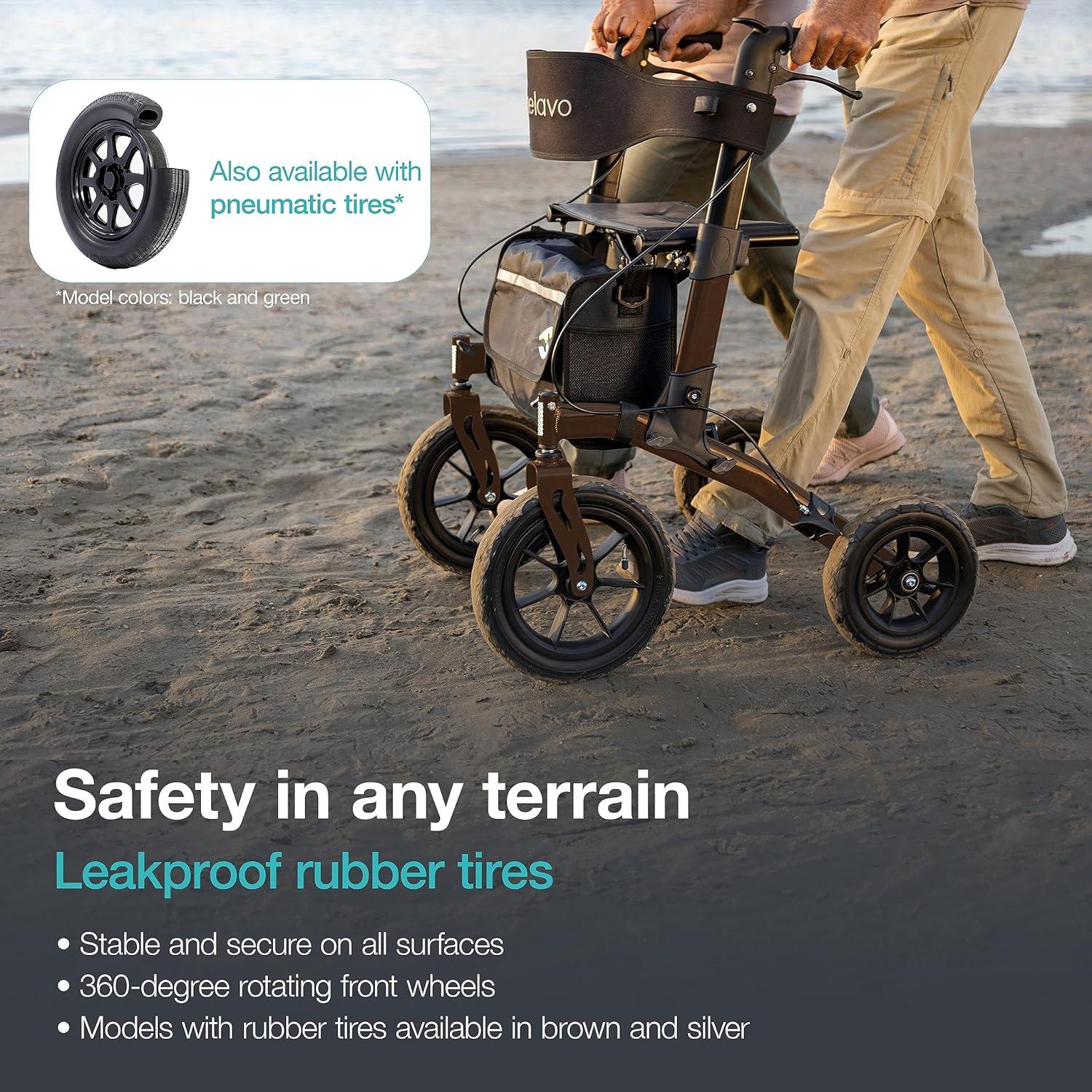 Andador Plegable Helavo H1141 Todo Terreno con Ruedas de 30.48 cm