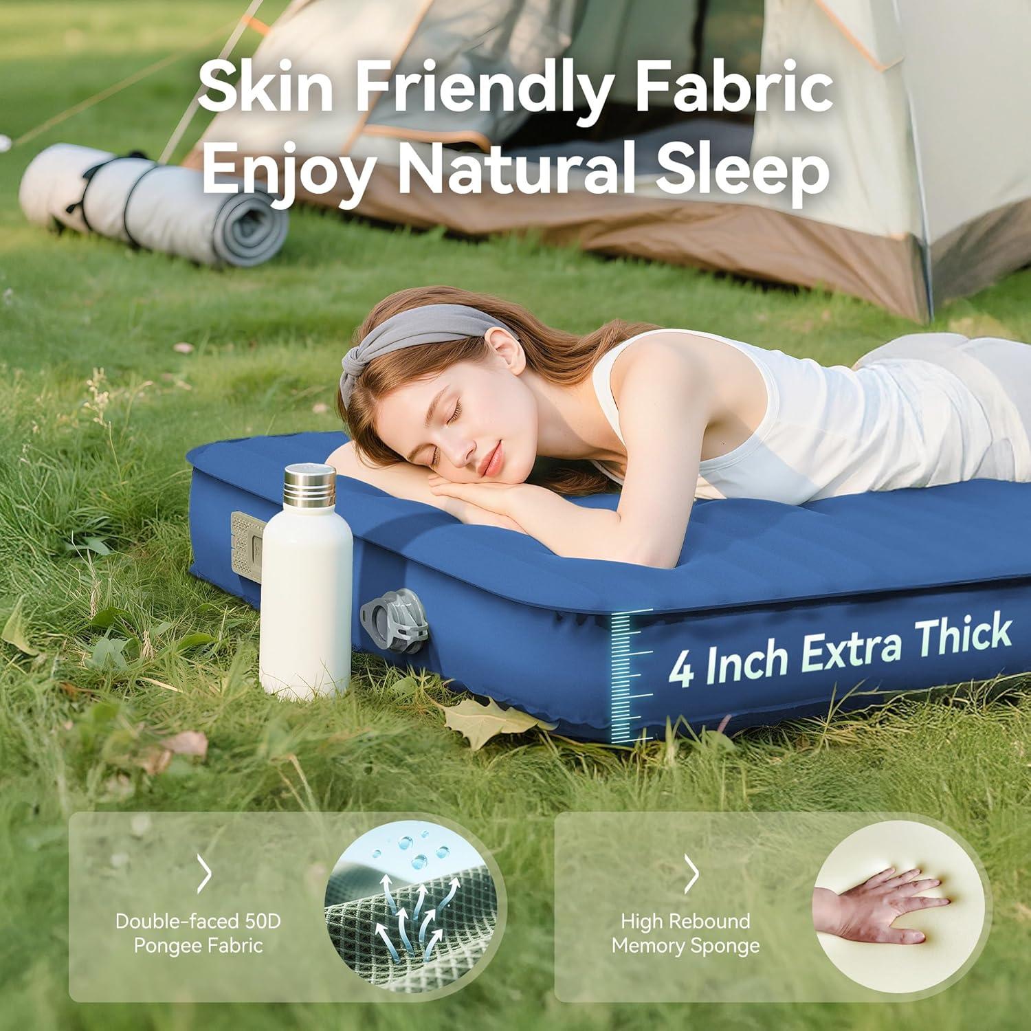 Colchoneta Autoinflable PineHike 200x74 cm Espuma Memoria 10.16 cm