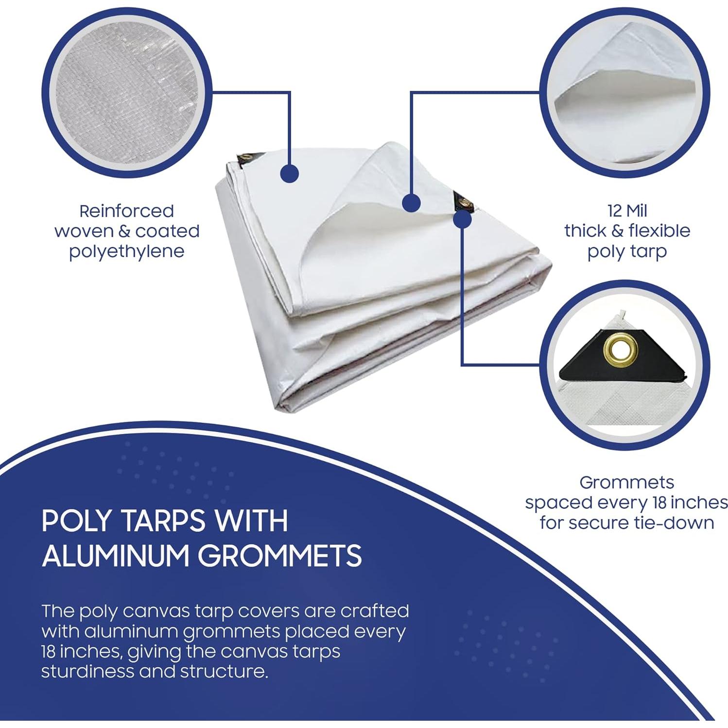 Lona de Polietileno TarpsNow 1.83x2.44m Impermeable 12 Mil