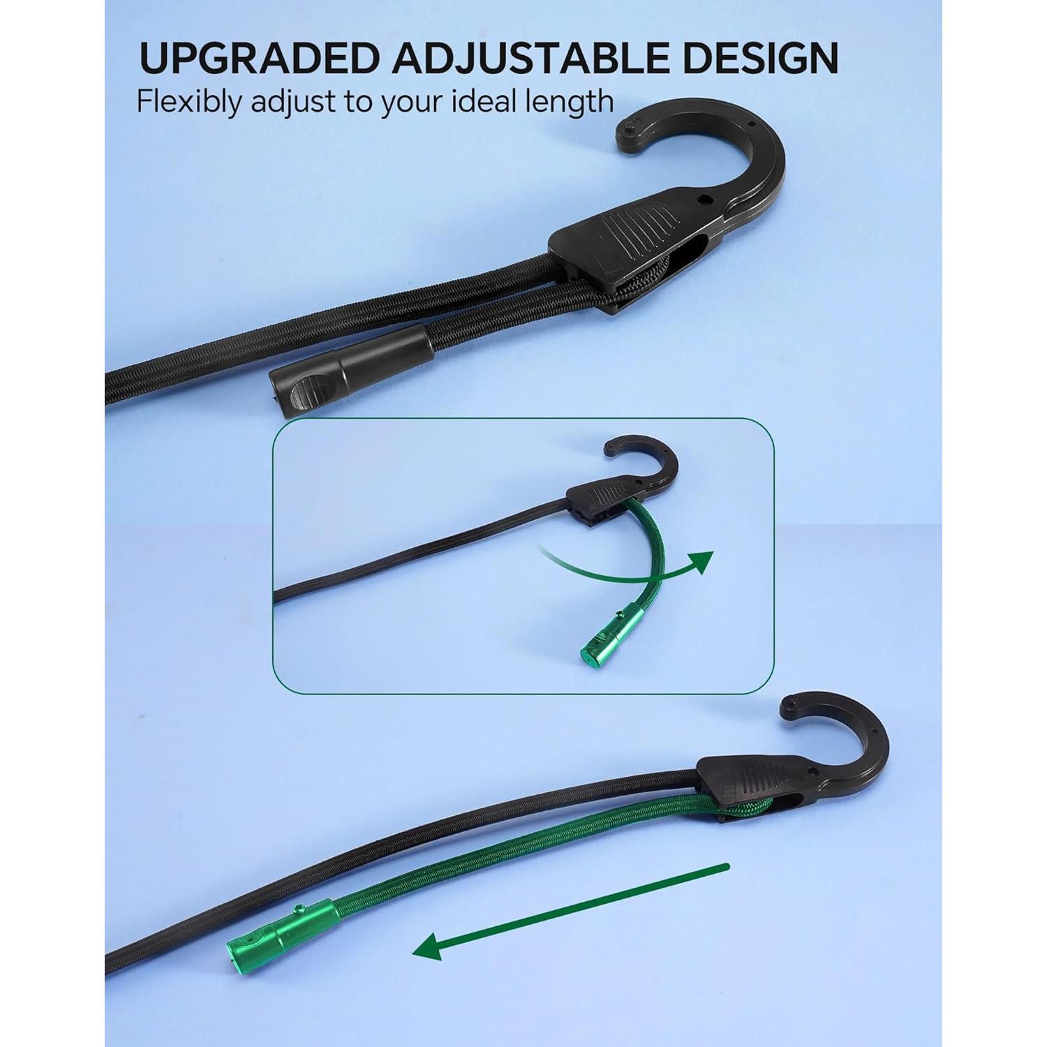 Cuerdas elásticas ajustables LuckyStraps 45.72 cm 10 Pcs