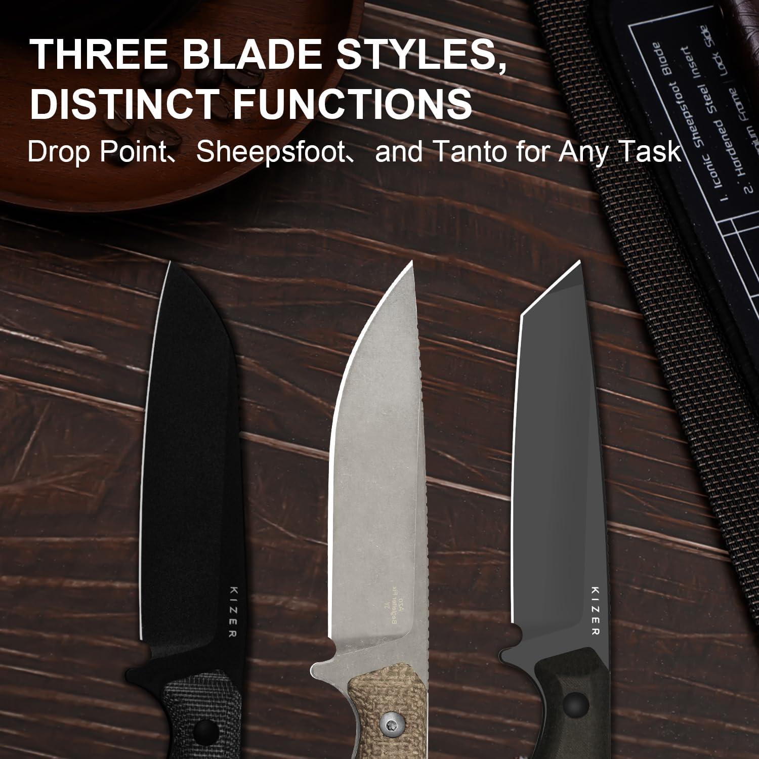 Cuchillo Fijo Kizer Begleiter Fix 9.6cm 3V Mango Micarta