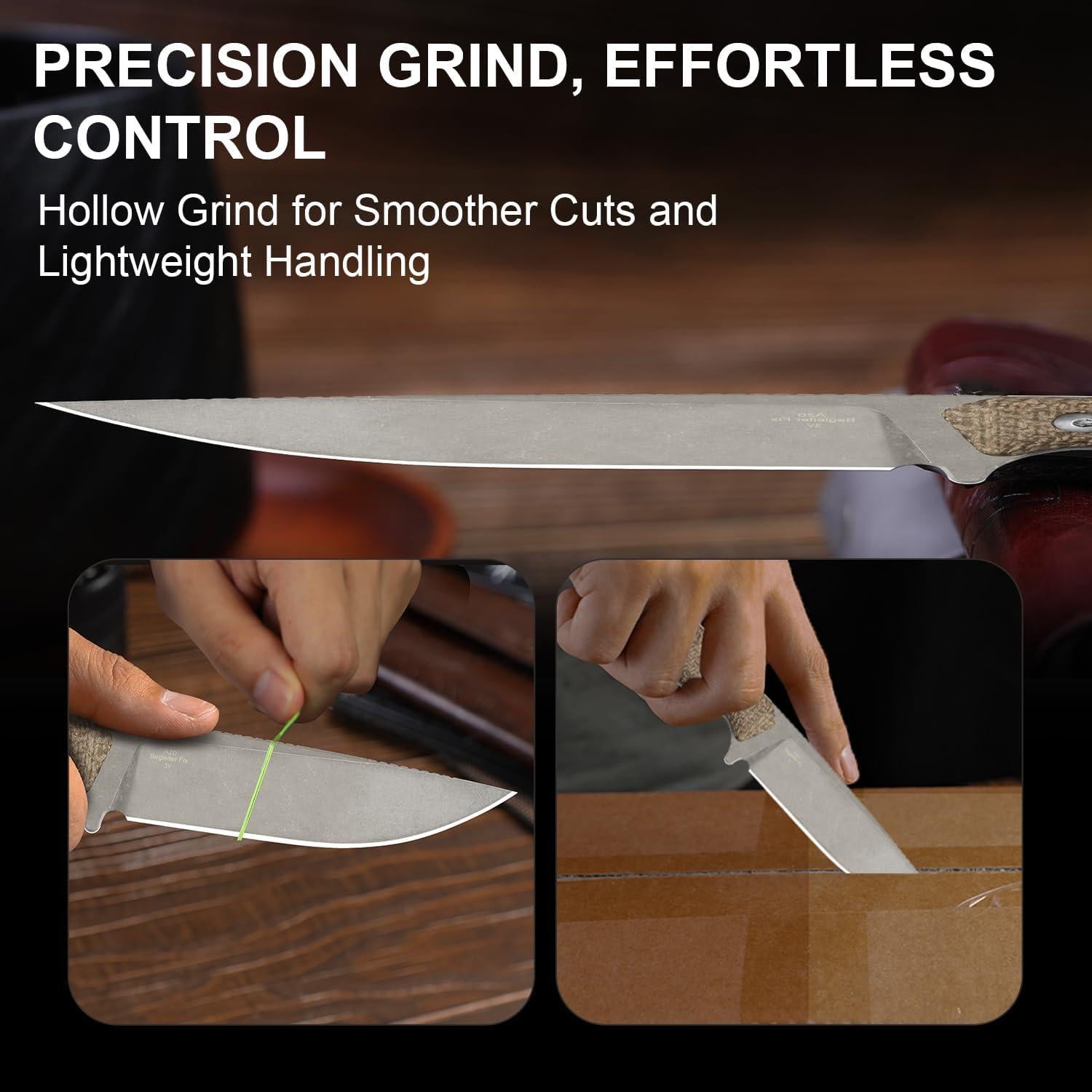 Cuchillo Fijo Kizer Begleiter Fix 9.6cm 3V Mango Micarta