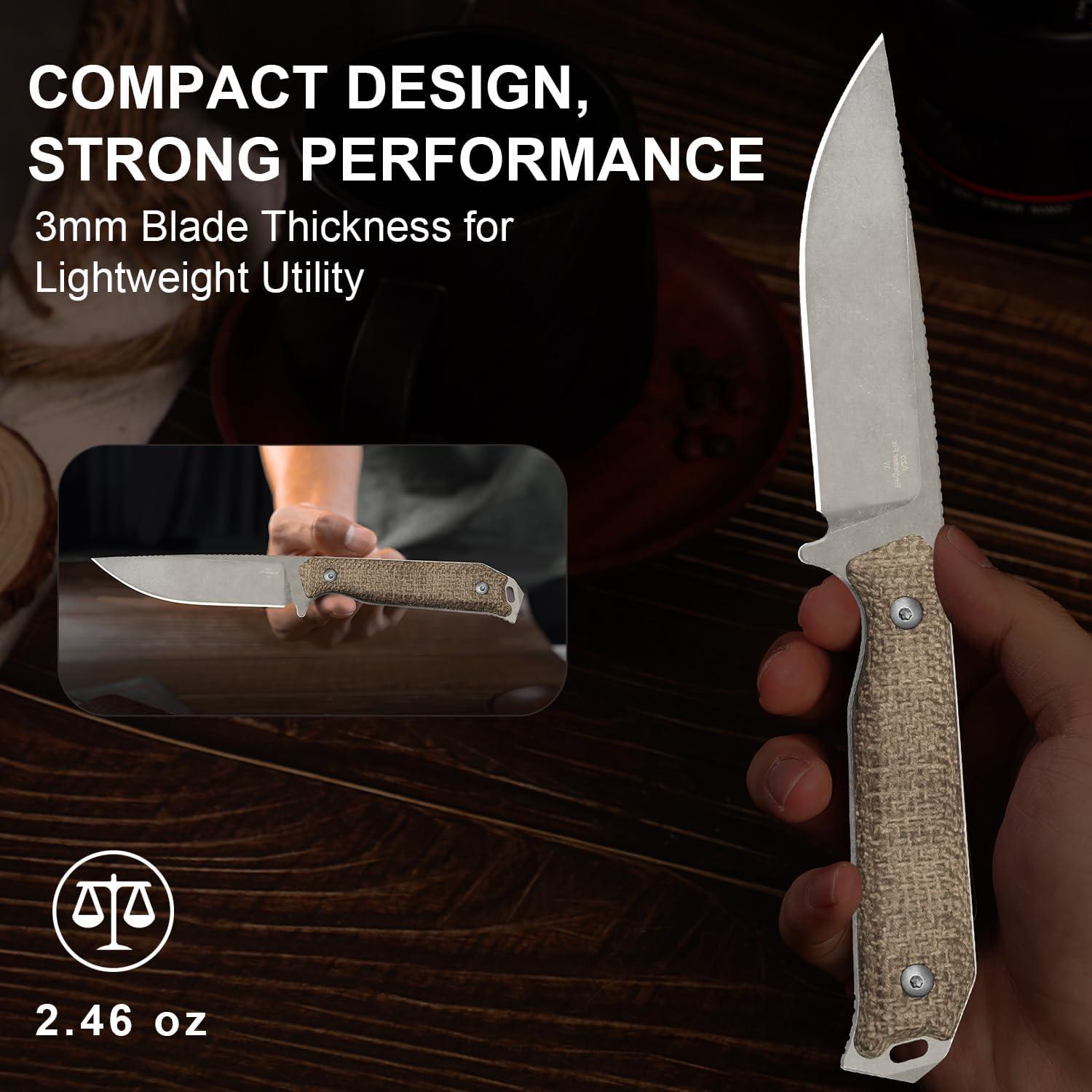 Cuchillo Fijo Kizer Begleiter Fix 9.6cm 3V Mango Micarta