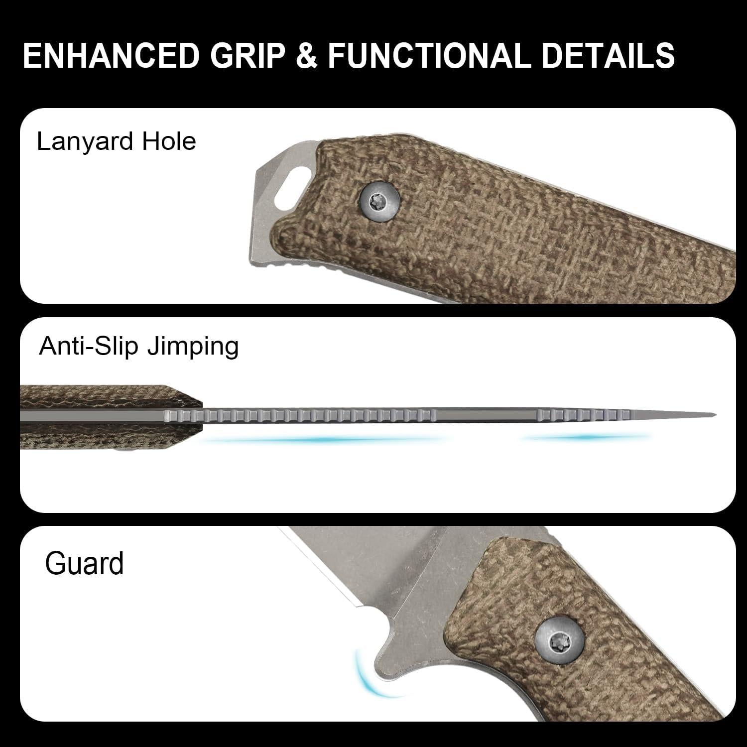 Cuchillo Fijo Kizer Begleiter Fix 9.6cm 3V Mango Micarta