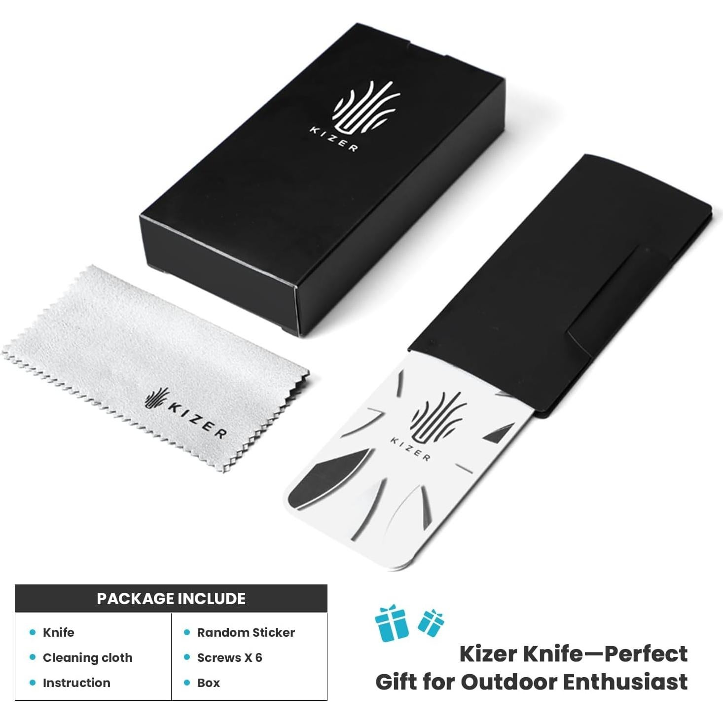 Cuchillo de bolsillo Kizer Banish, plegable 58.5 mm Nitro-V