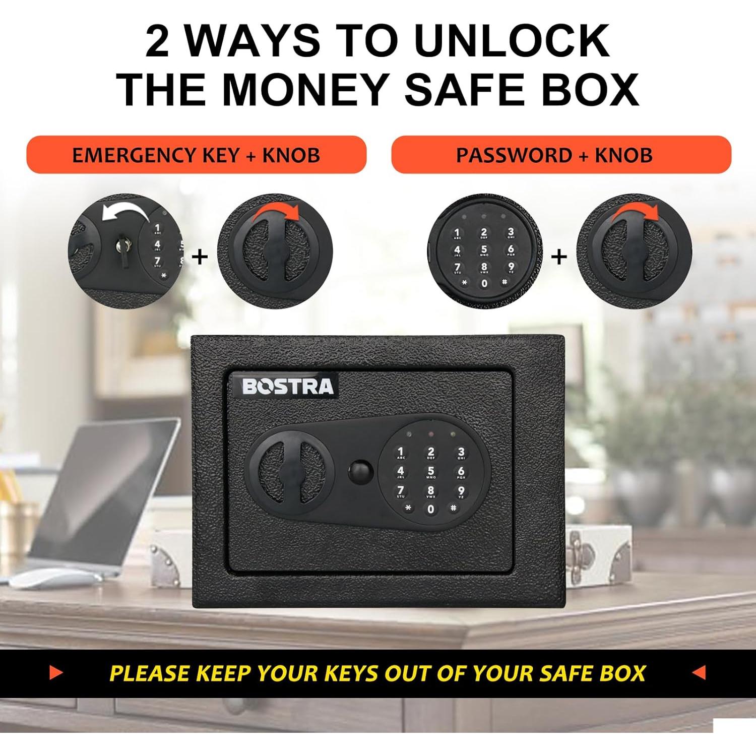 Caja Fuerte Ignífuga Bostra 0.23 m³ con Luz y Bolsa