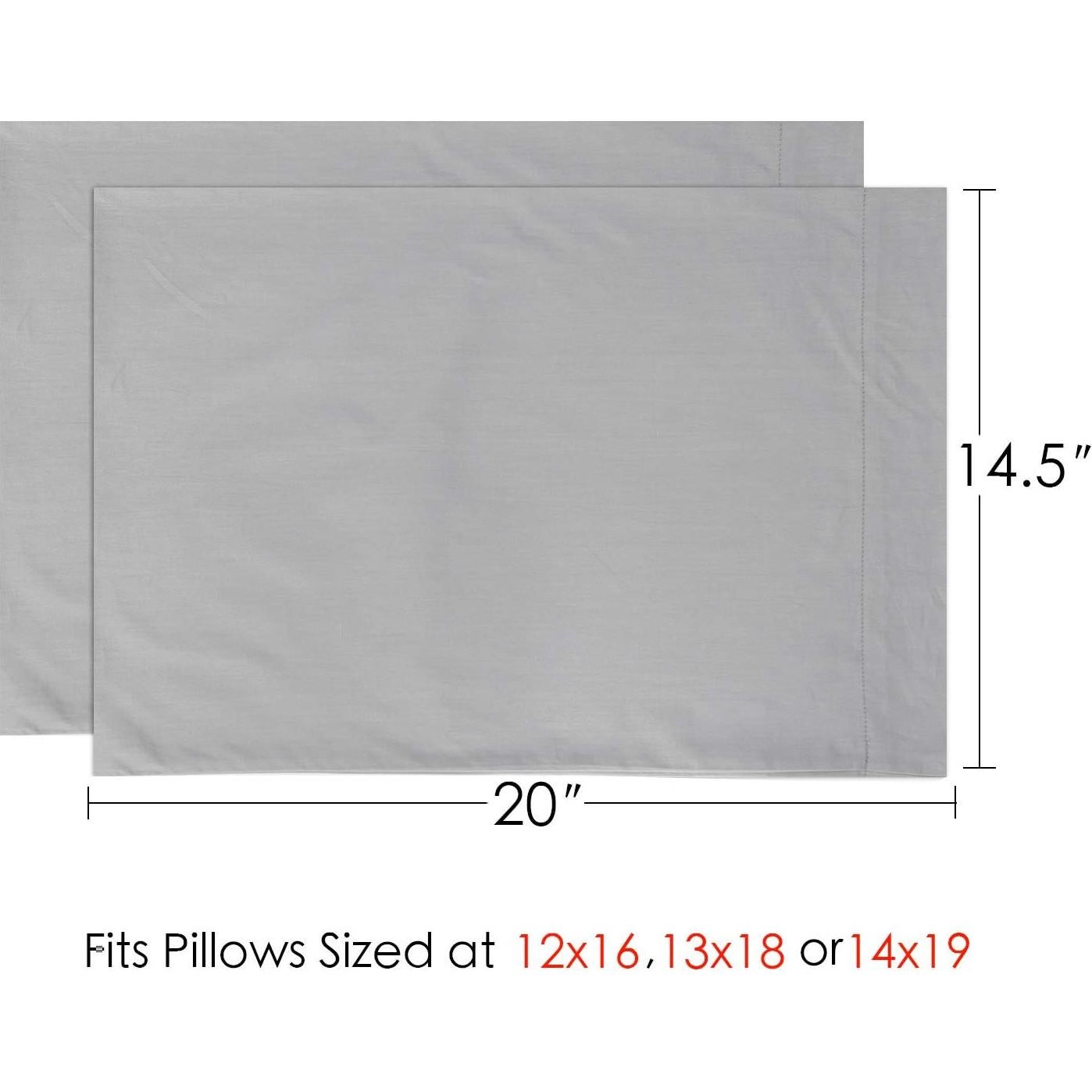 Fundas de Almohada de Algodón TILLYOU para Niños - 2 Piezas 36.8x50.8 cm